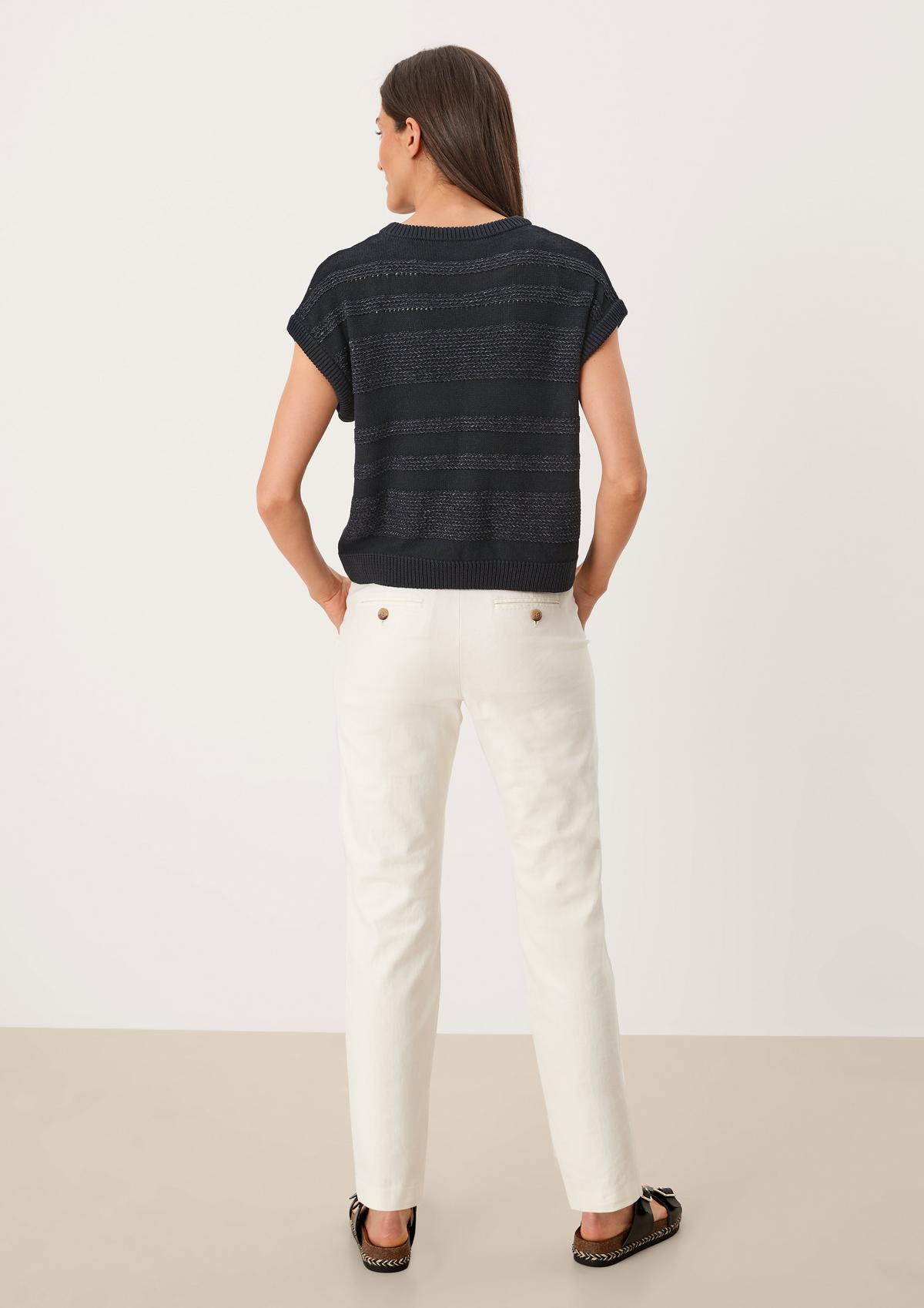 s.Oliver Sleeveless top with a knit pattern