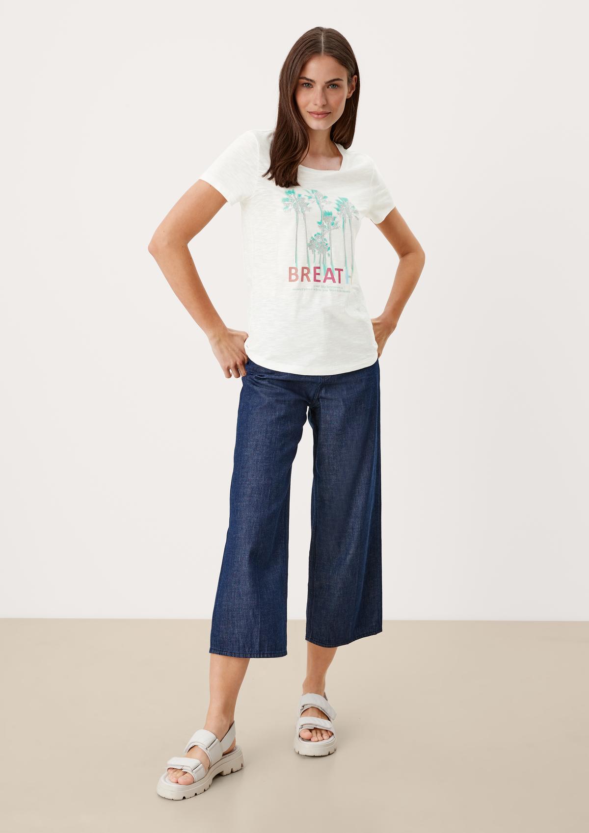 s.Oliver T-shirt met zomerse statement-print