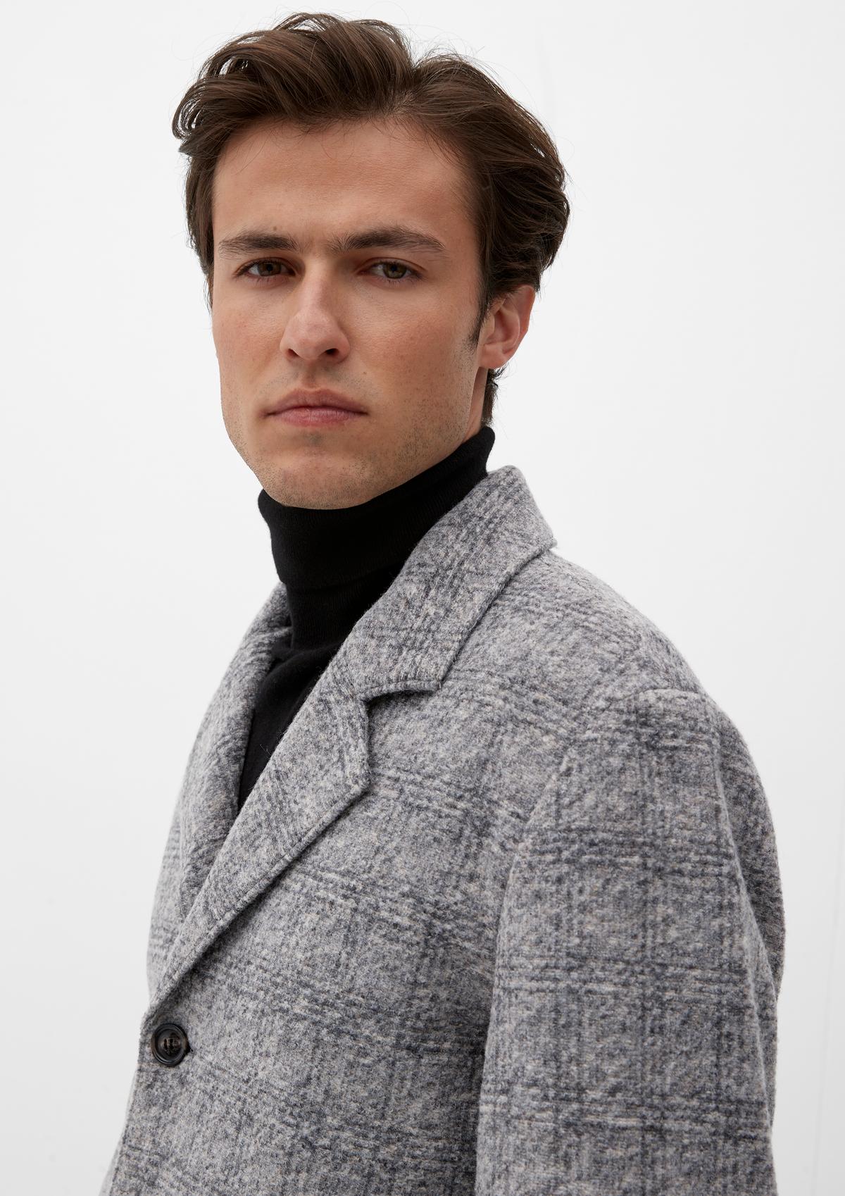 s.Oliver Wool blend coat with lapel collar