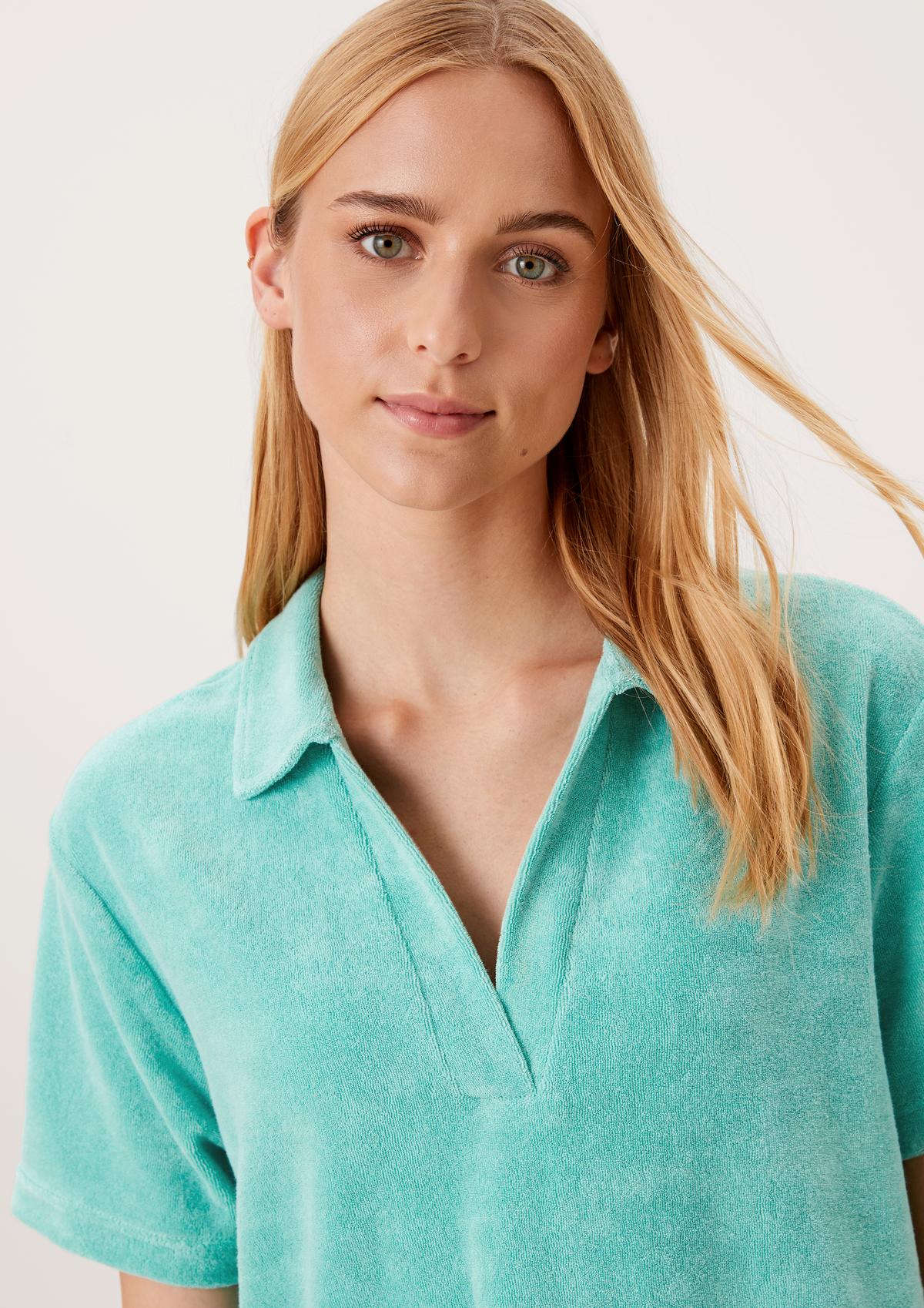 s.Oliver Towelling top with a shirt collar