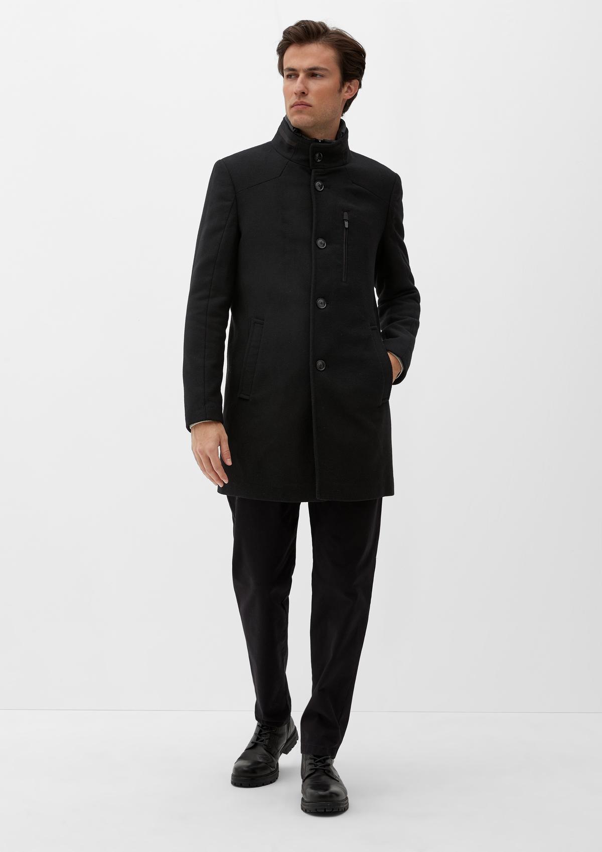 s.Oliver Wool blend coat with a stand-up collar