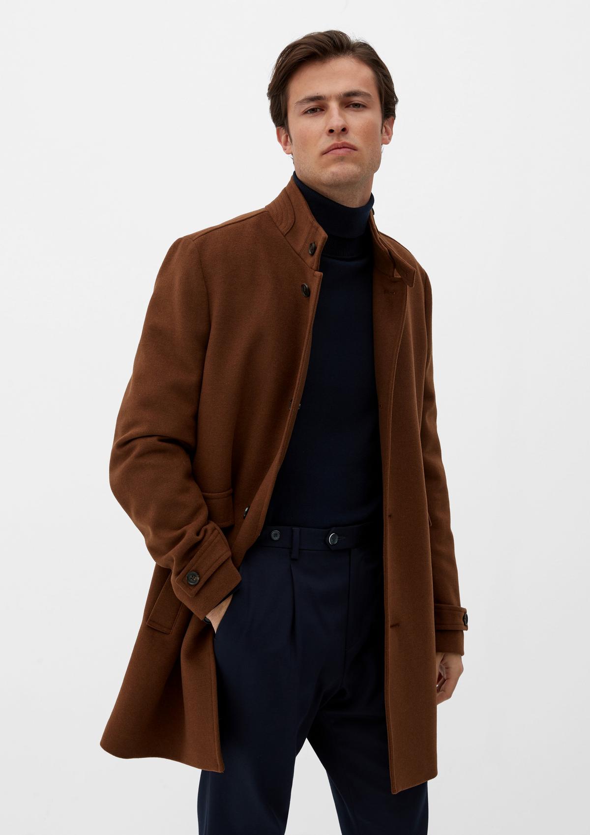 s.Oliver Wool blend coat with a closable collar