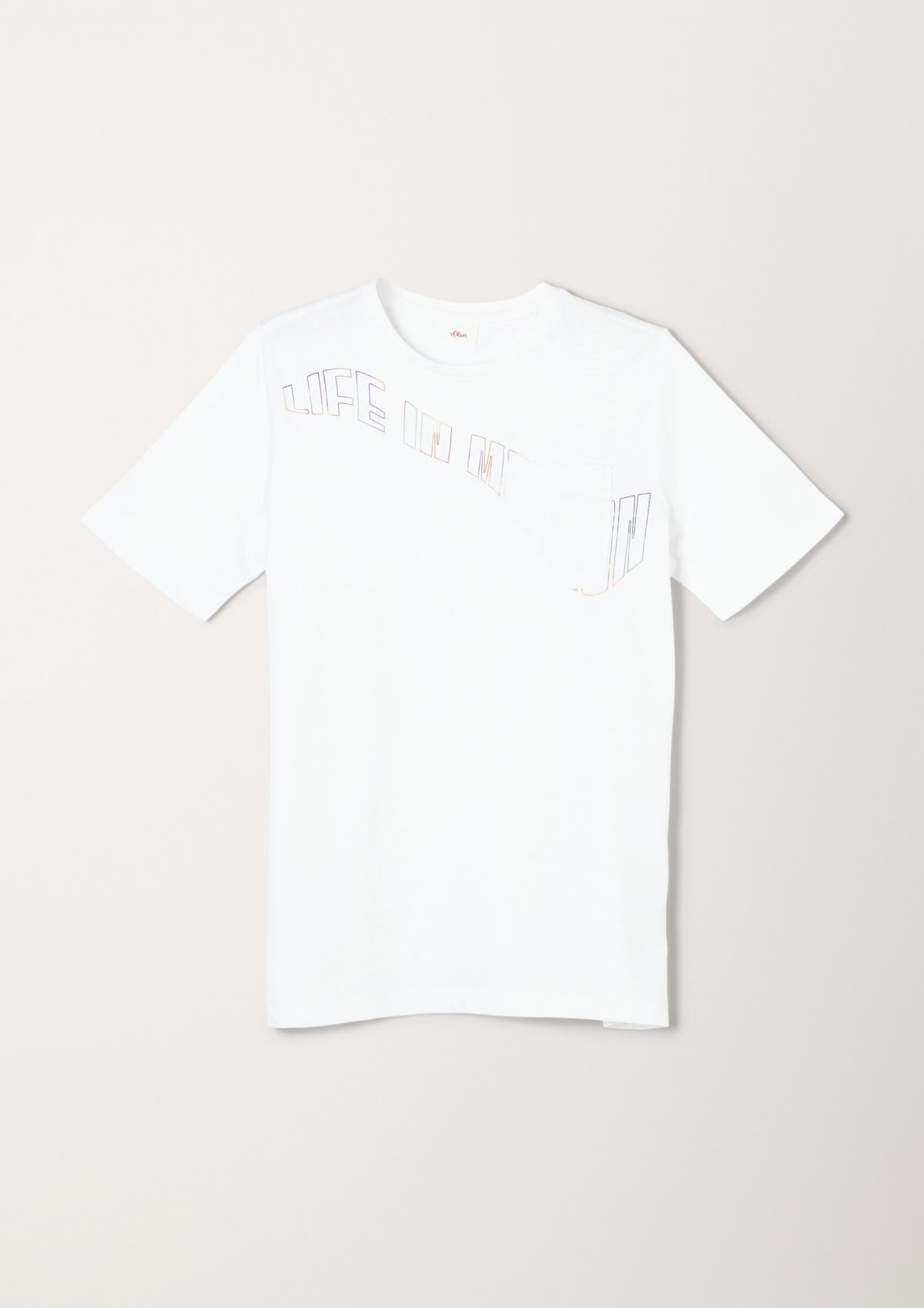 s.Oliver T-shirt en coton à inscription imprimée
