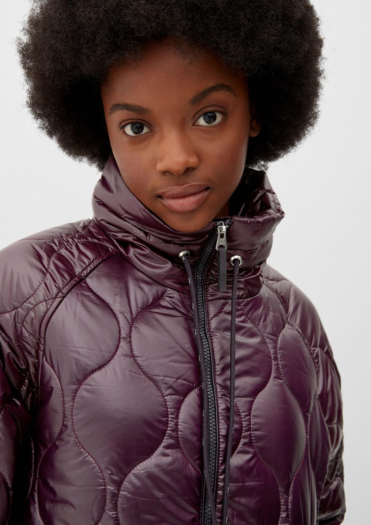 s.Oliver Quilted coat with a stand-up collar