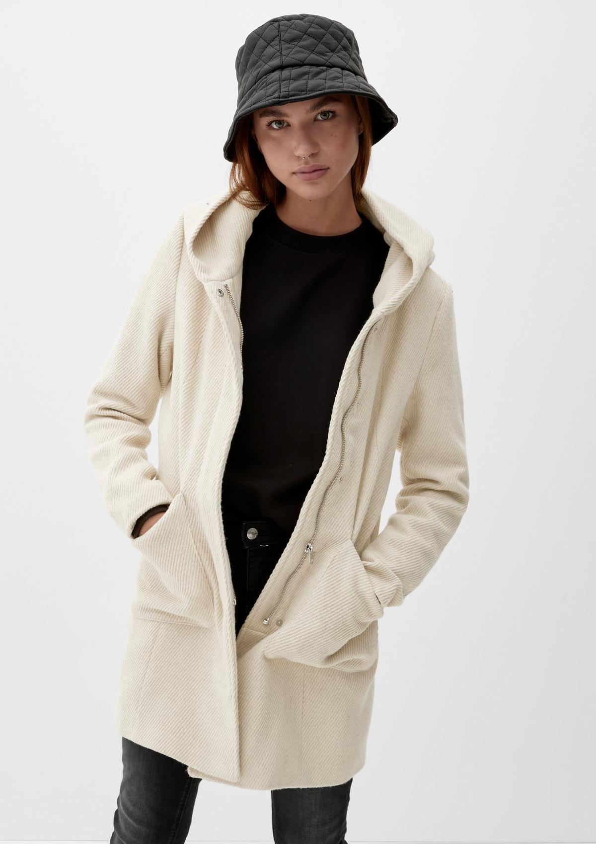 s.Oliver Coat with a woven texture