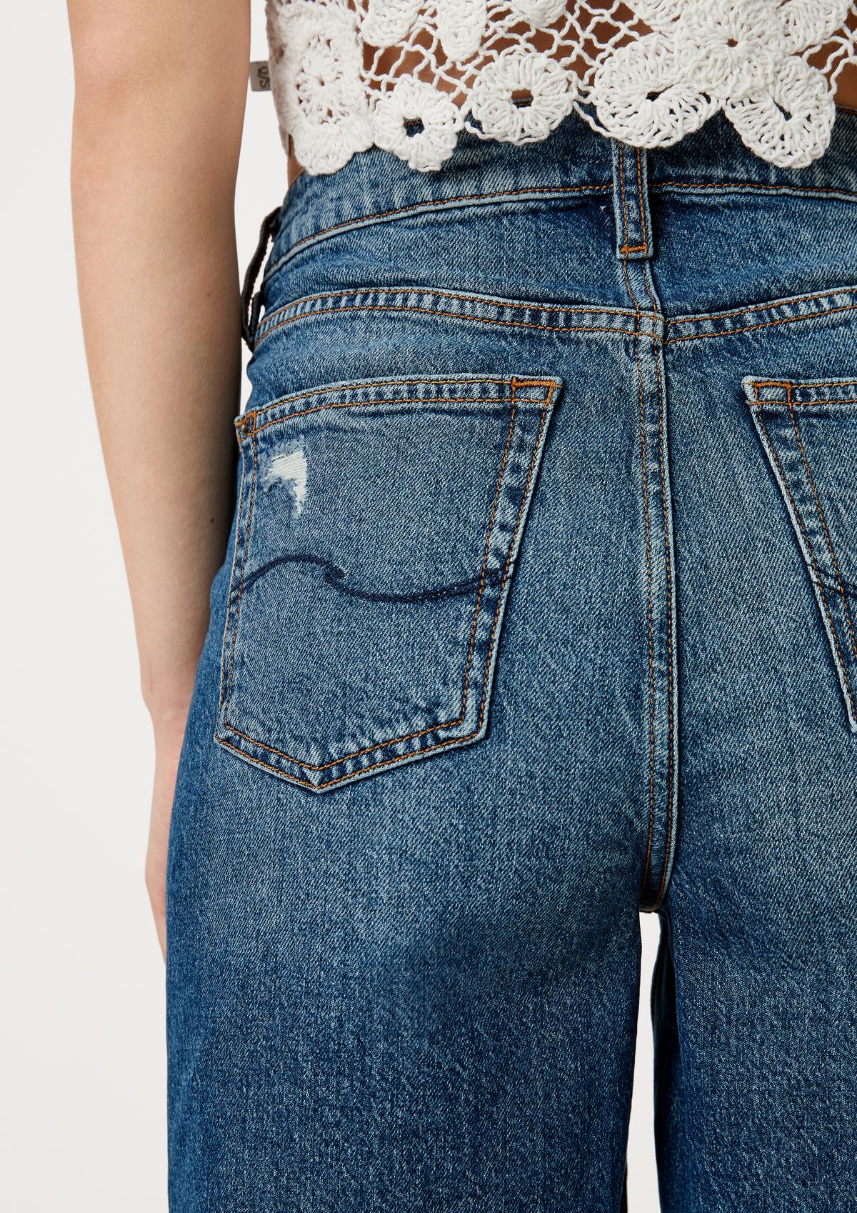 s.Oliver Jeans bermuda hlače/kroj Regular Fit/High Rise/ravne hlačnice