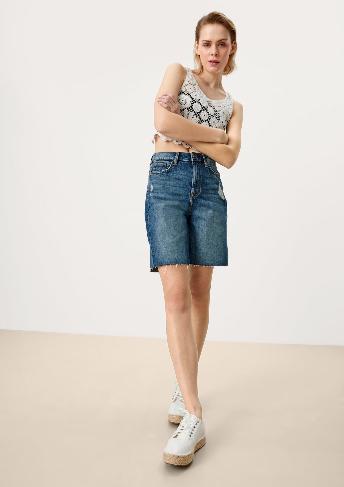 s.Oliver Regular fit: Bermudas in a mom fit