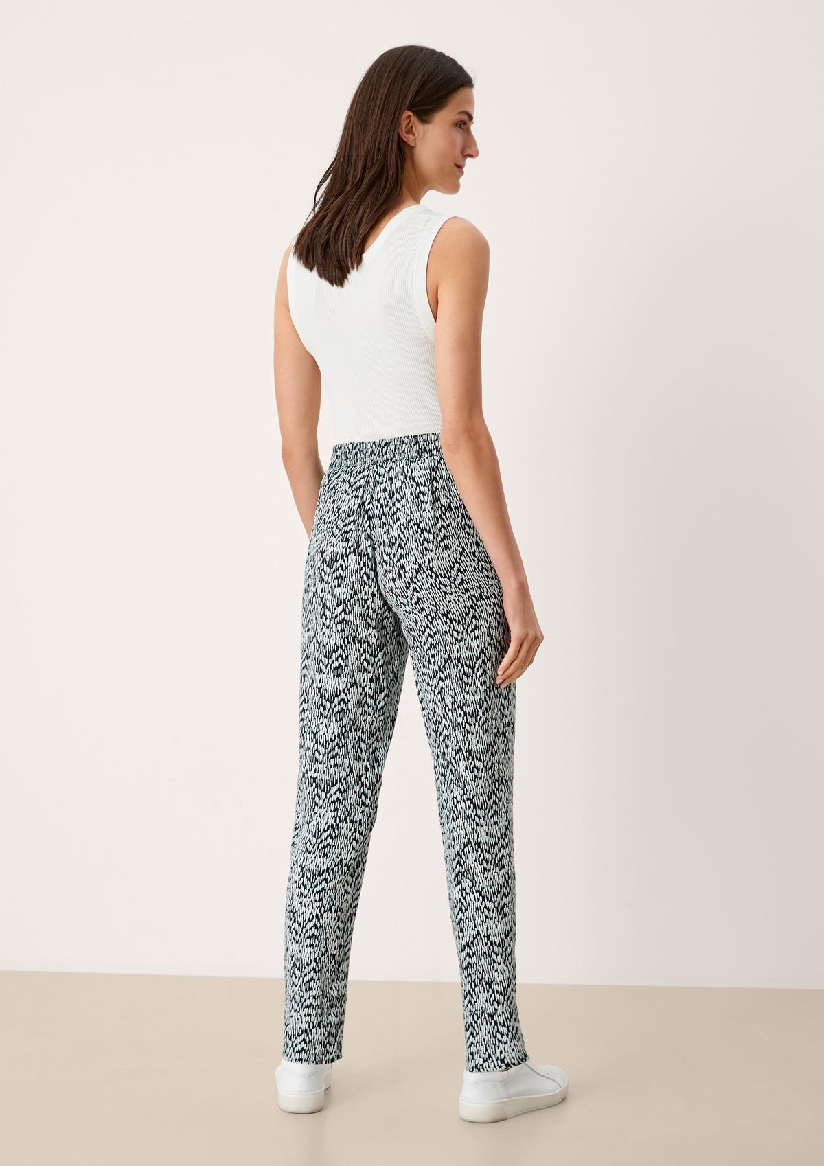 s.Oliver Slim fit: cloth trousers with an all-over pattern