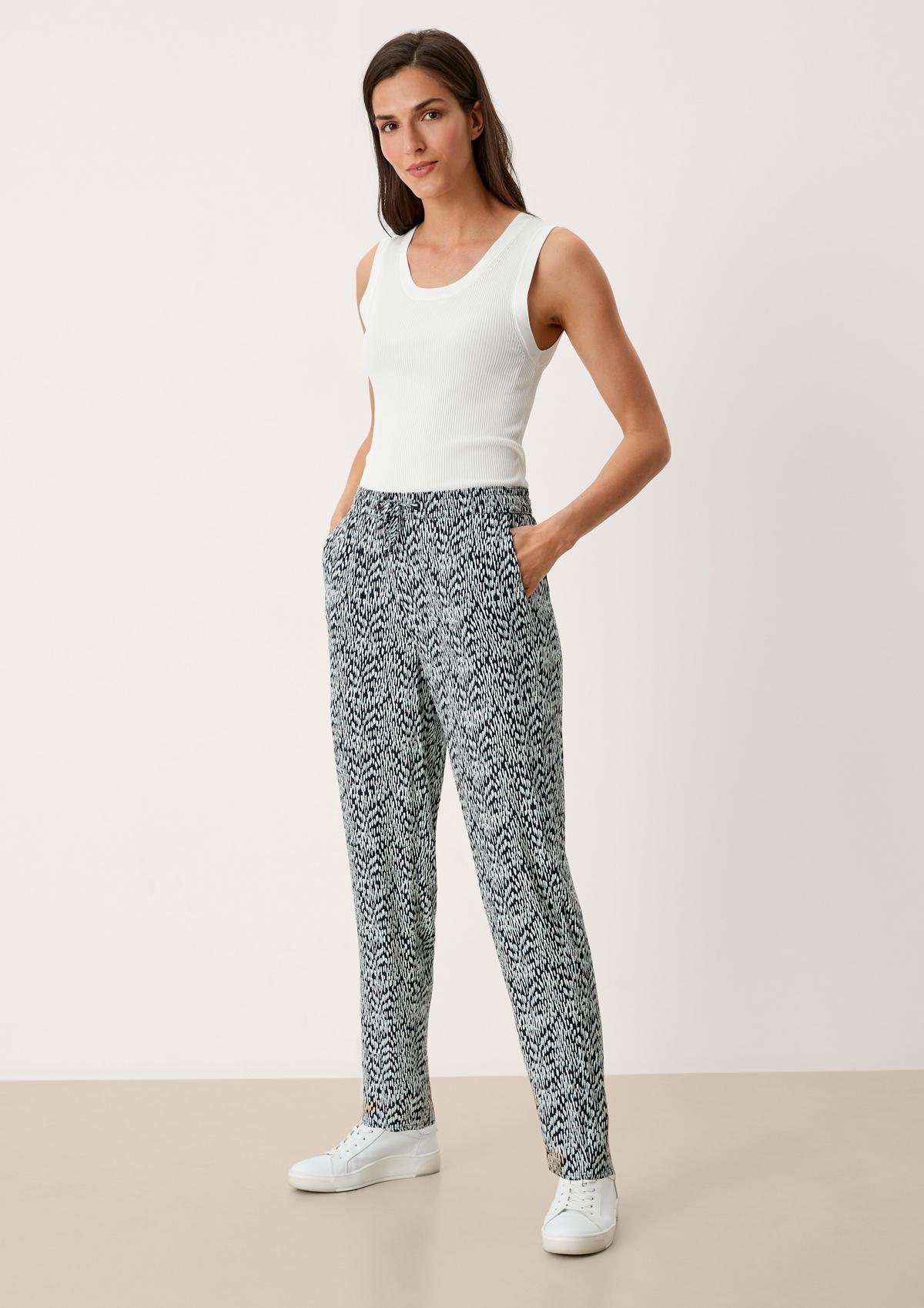 s.Oliver Slim fit: cloth trousers with an all-over pattern