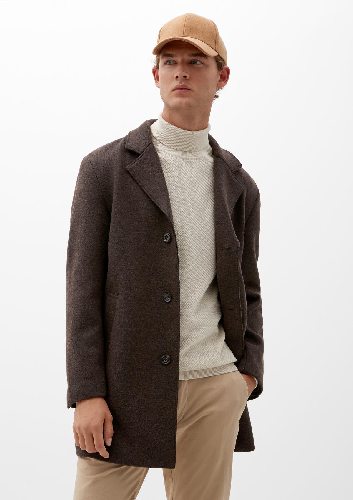 s.Oliver Blended wool coat with a lapel collar 
  
  
 
