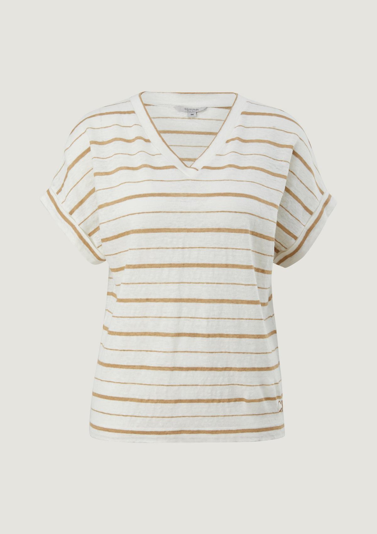 comma T-Shirt mit Streifenmuster