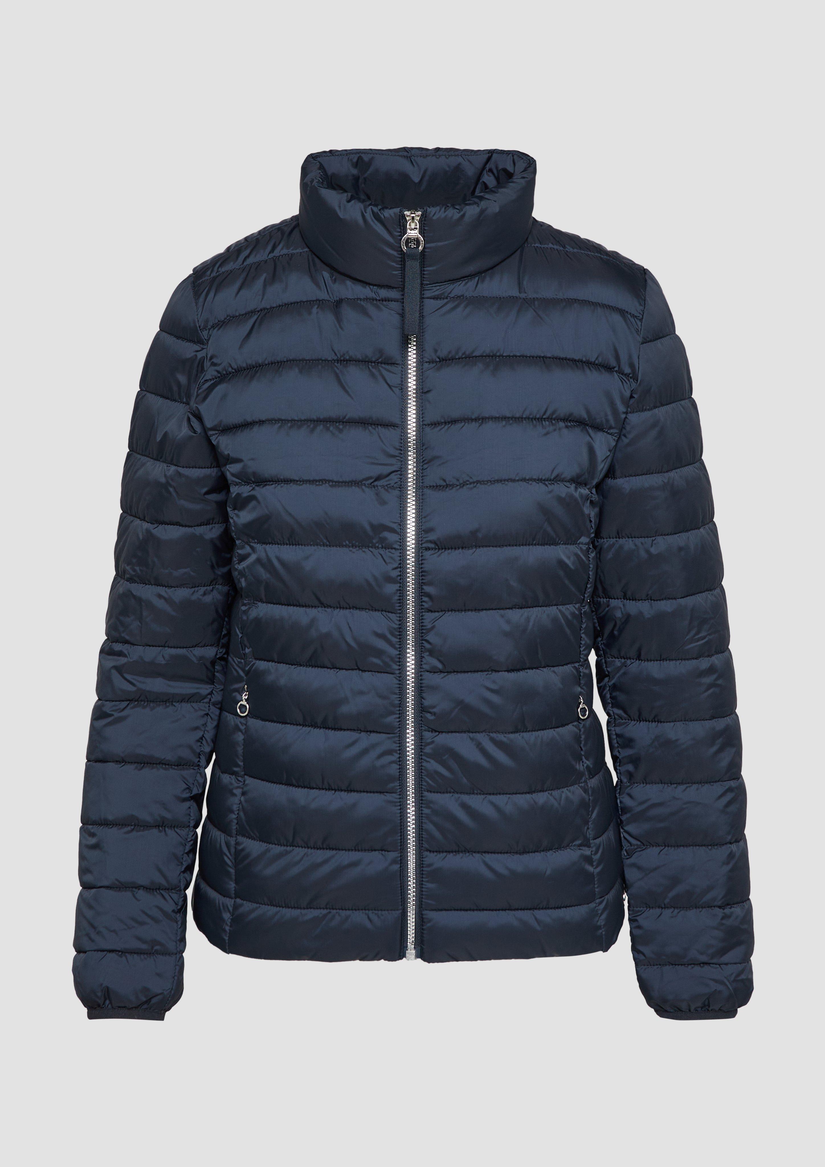 s.Oliver - Leichte Jacke mit Steppung und Stehkragen, Damen, blau