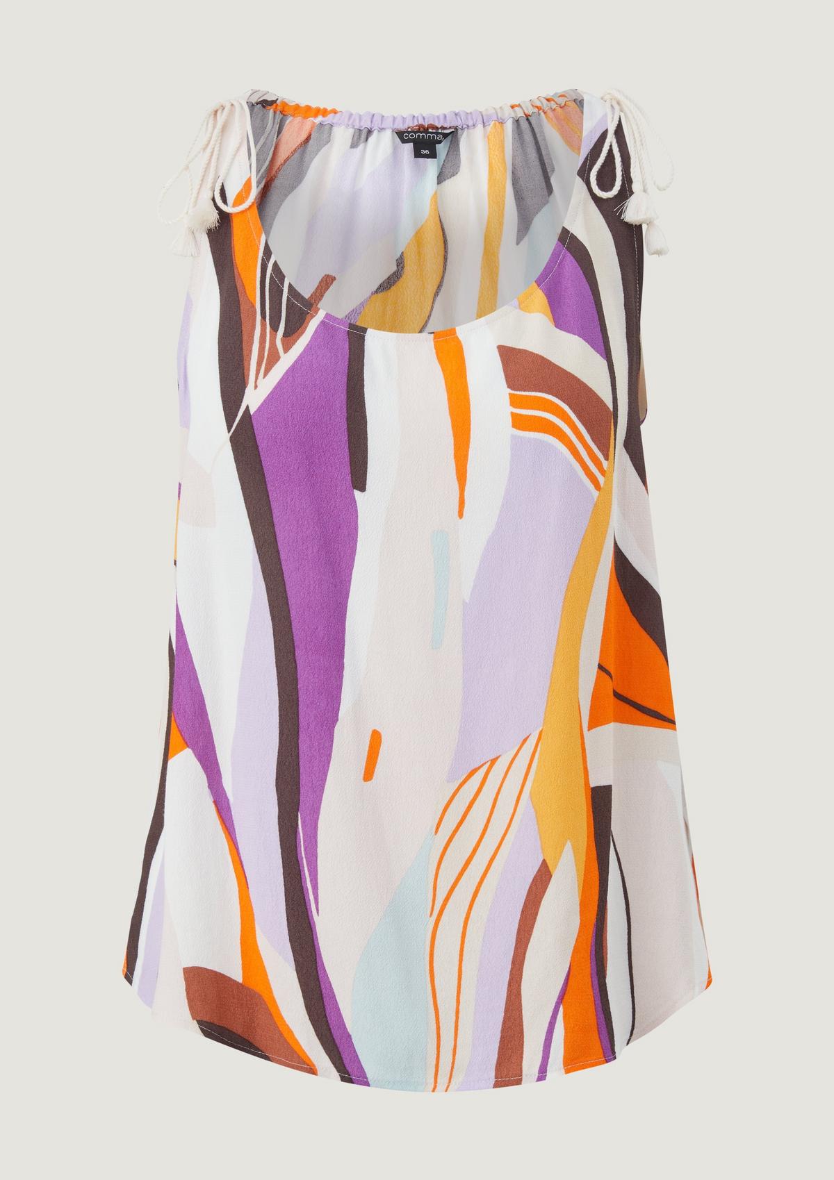 comma Top with an abstract all-over pattern
