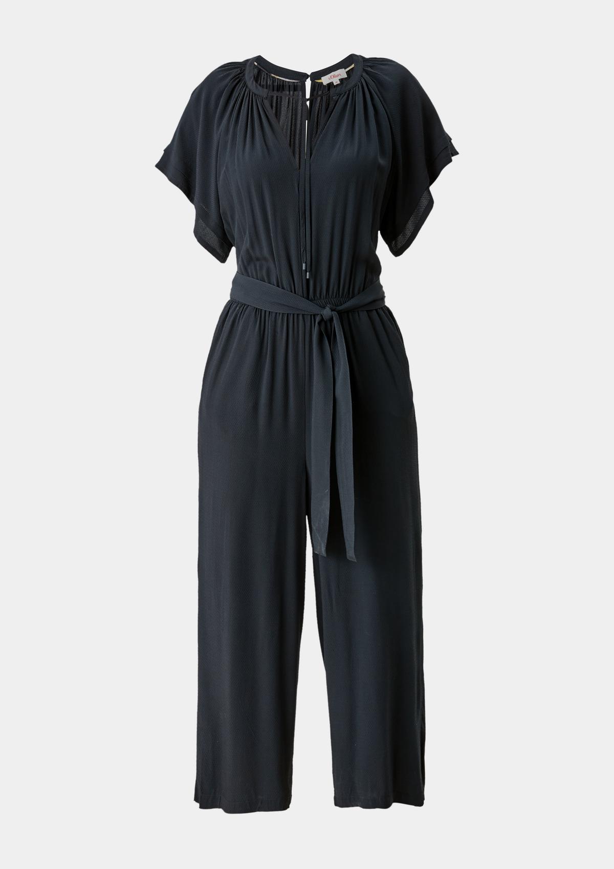 Jumpsuit with a dobby texture - summer black | s.Oliver