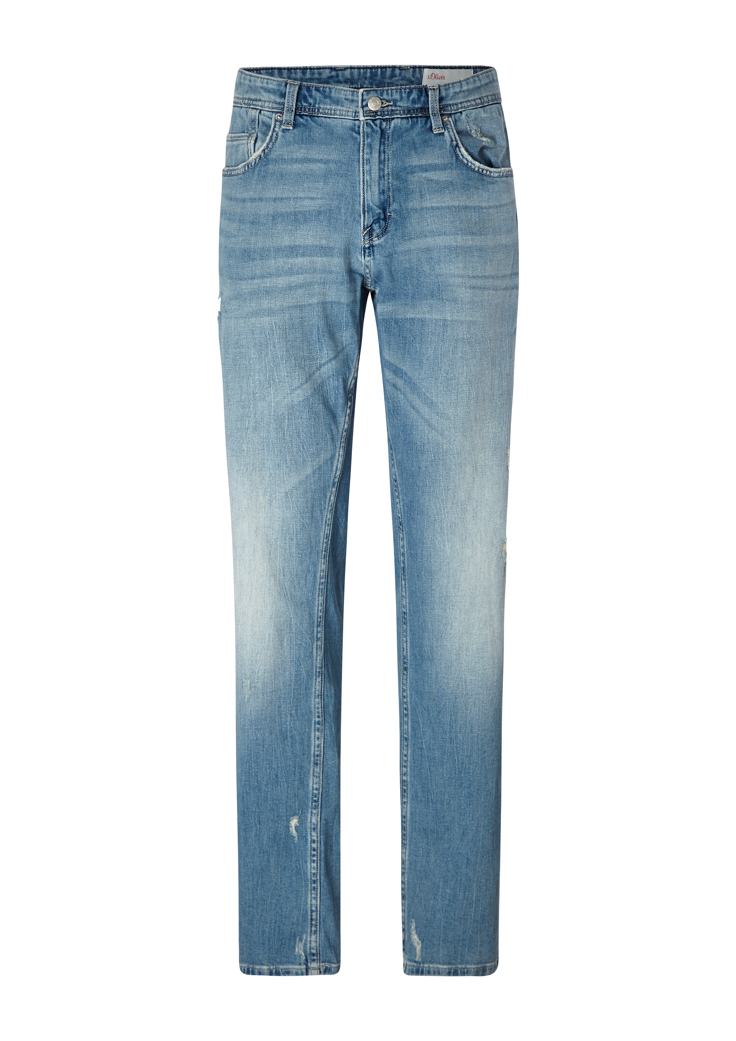 s.Oliver - Regular: Straight leg-Jeans, Herren, blau