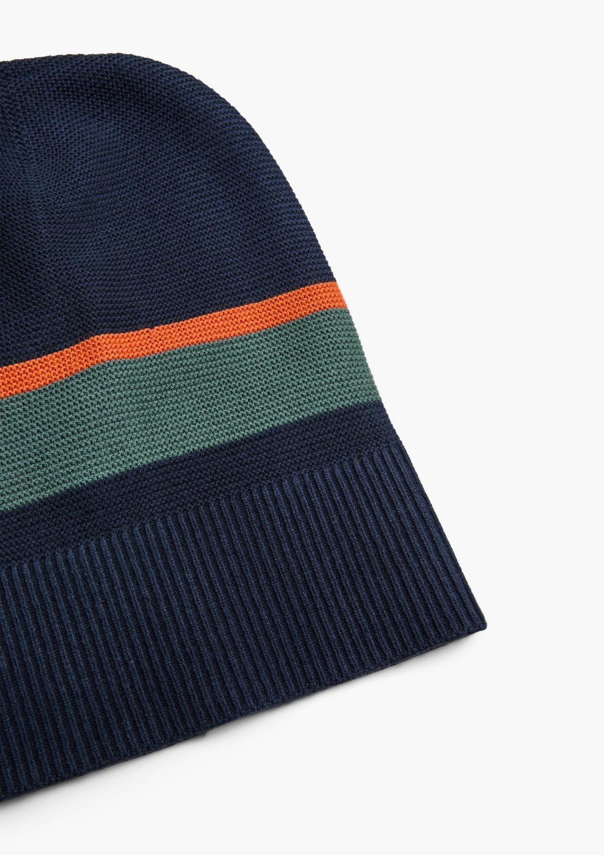 s.Oliver Beanie with a striped pattern