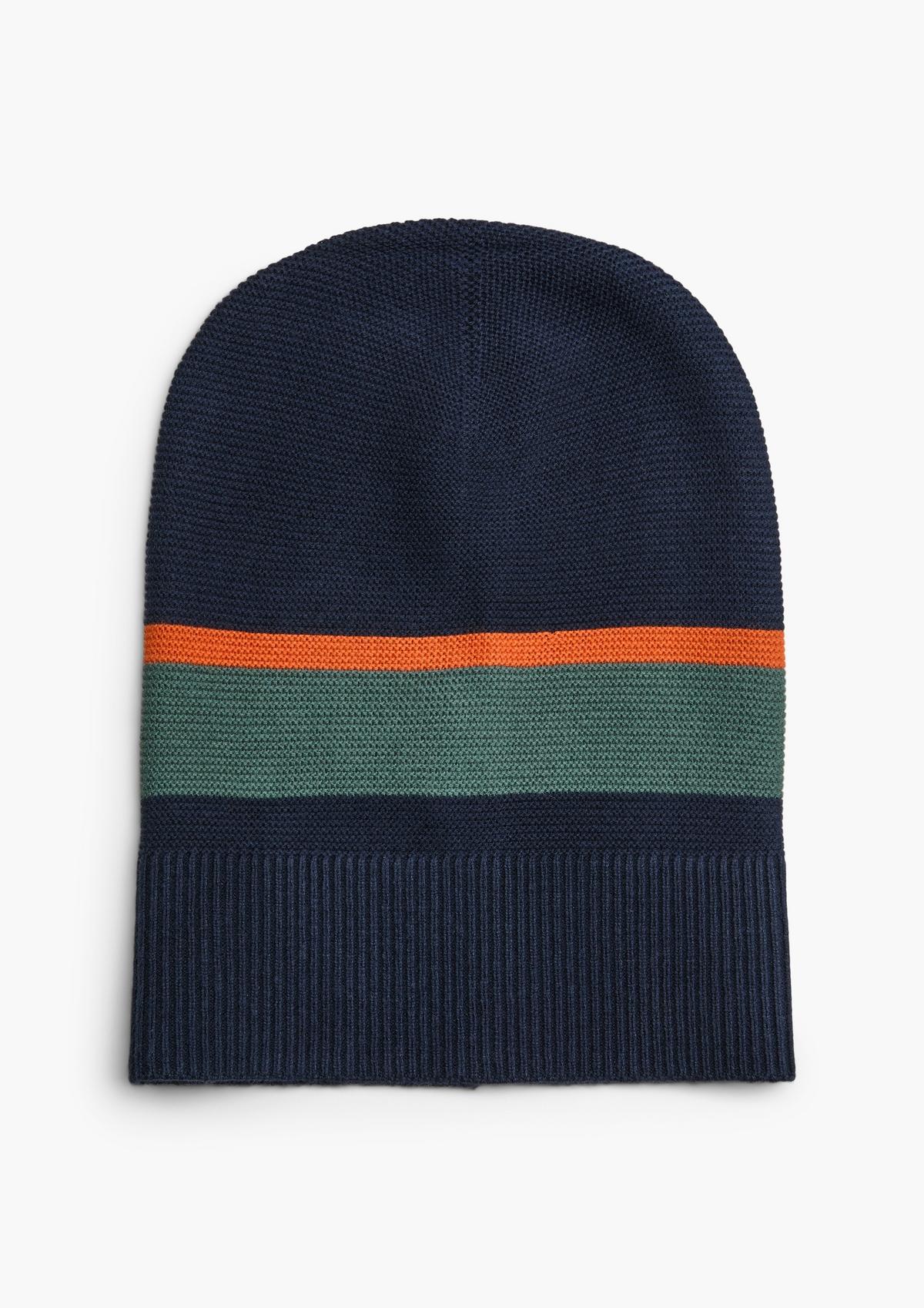 s.Oliver Beanie with a striped pattern