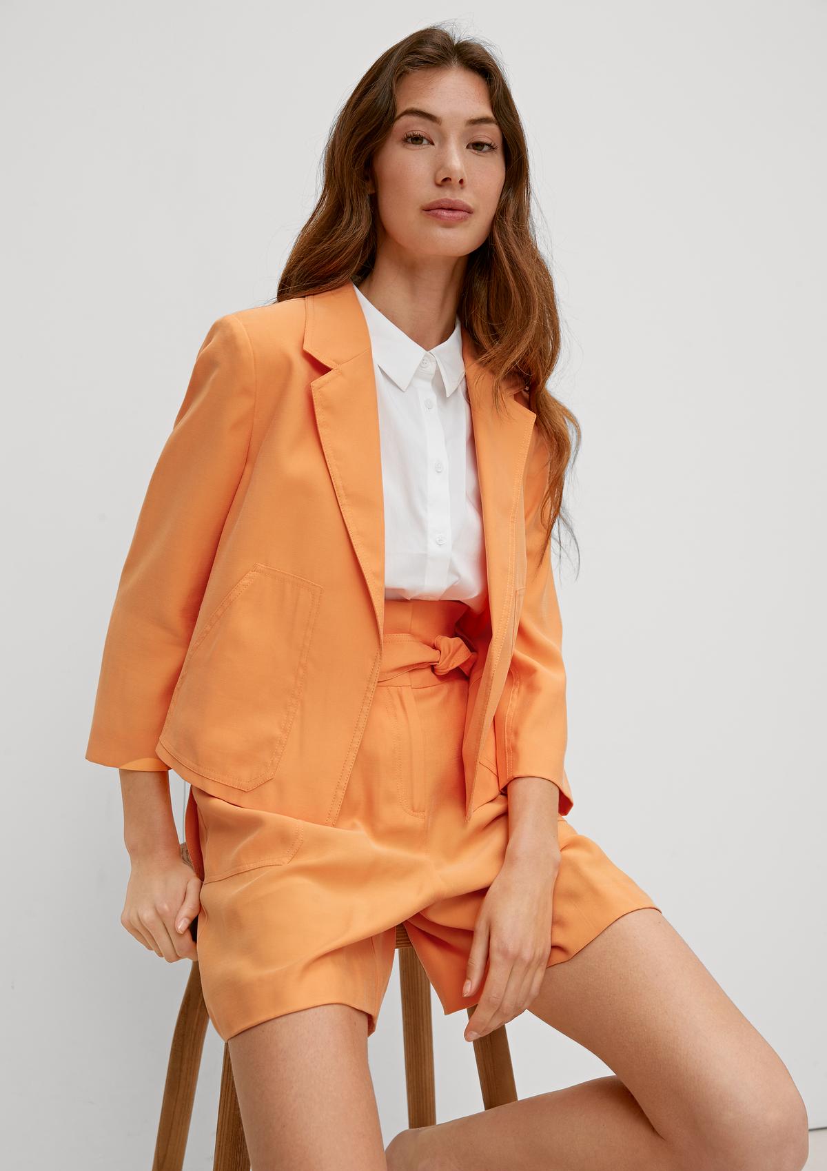 comma Blazer with a woven texture
