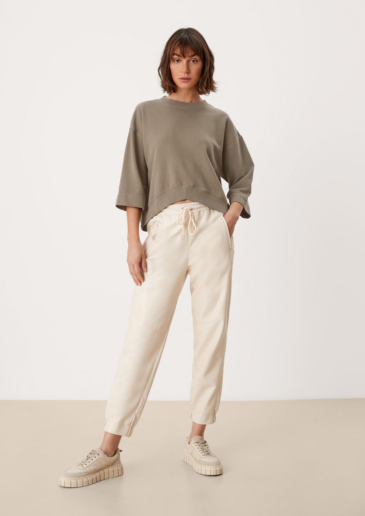 s.Oliver Sweatshirt with a cropped front hem