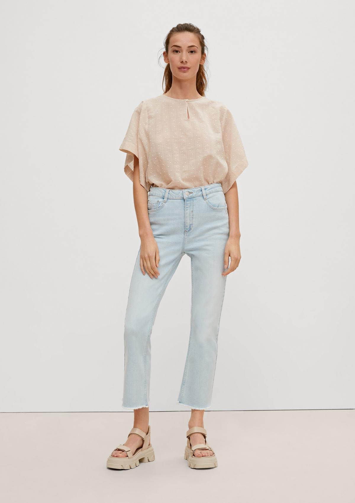 comma Regular fit: jeans with frayed hems