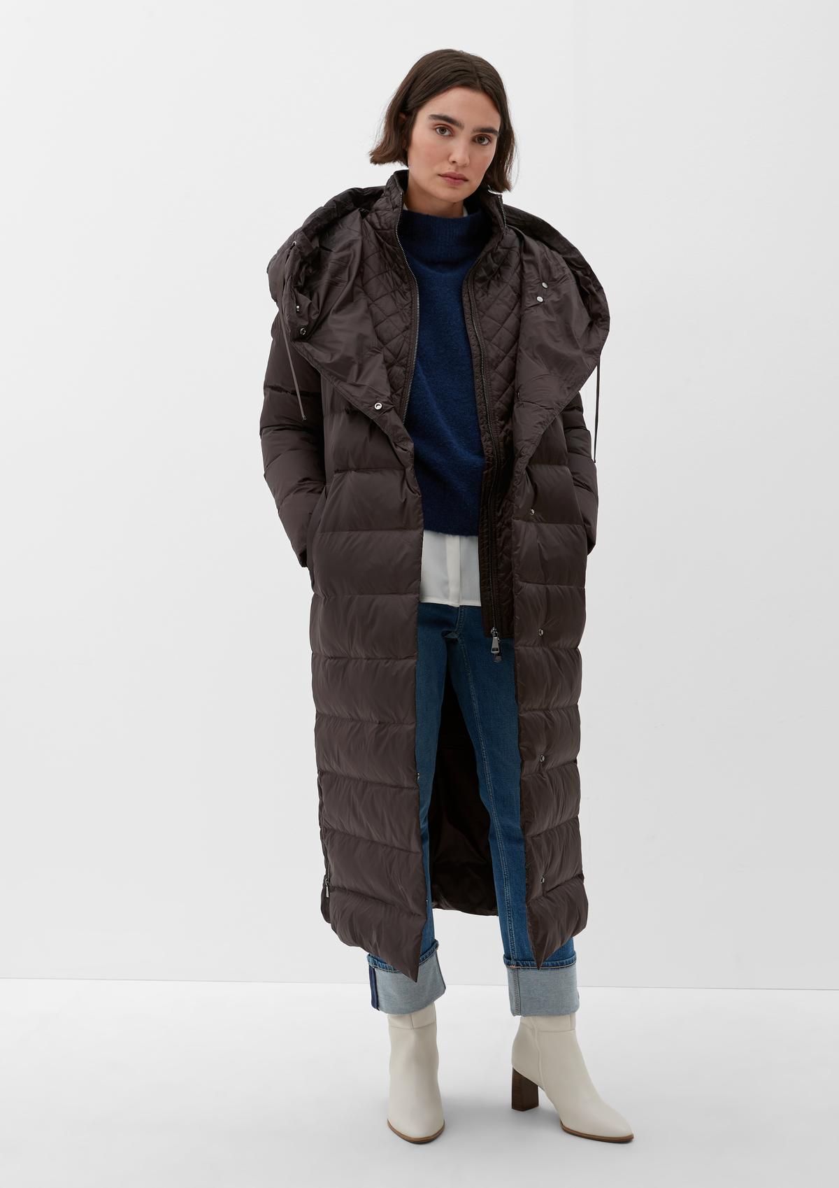 s.Oliver Ženska zimska prošivena duga jakna s fiksnim prslukom