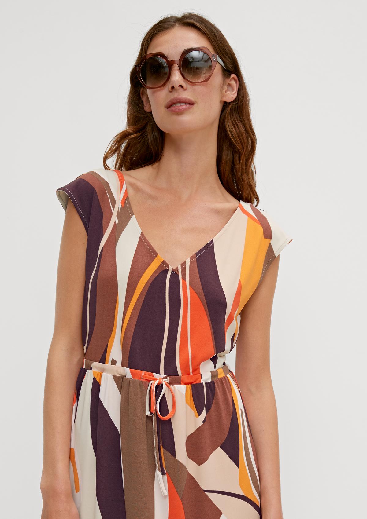 comma Midi dress with an all-over pattern