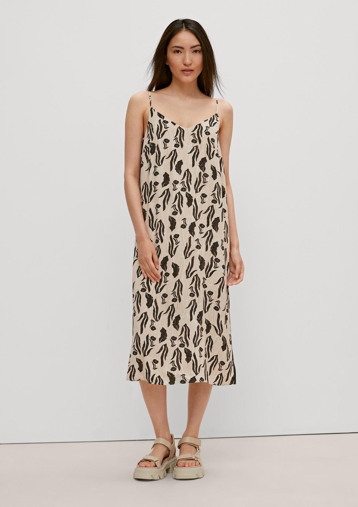 comma Midi-Kleid mit Allover-Muster