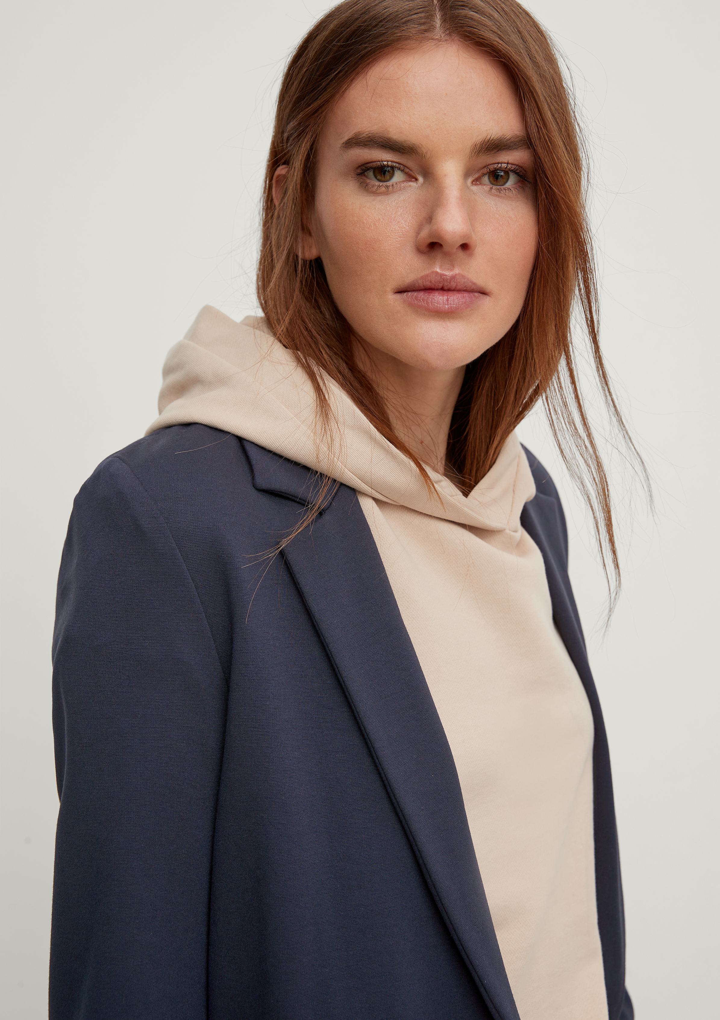 Viscose blend blazer blue scayle