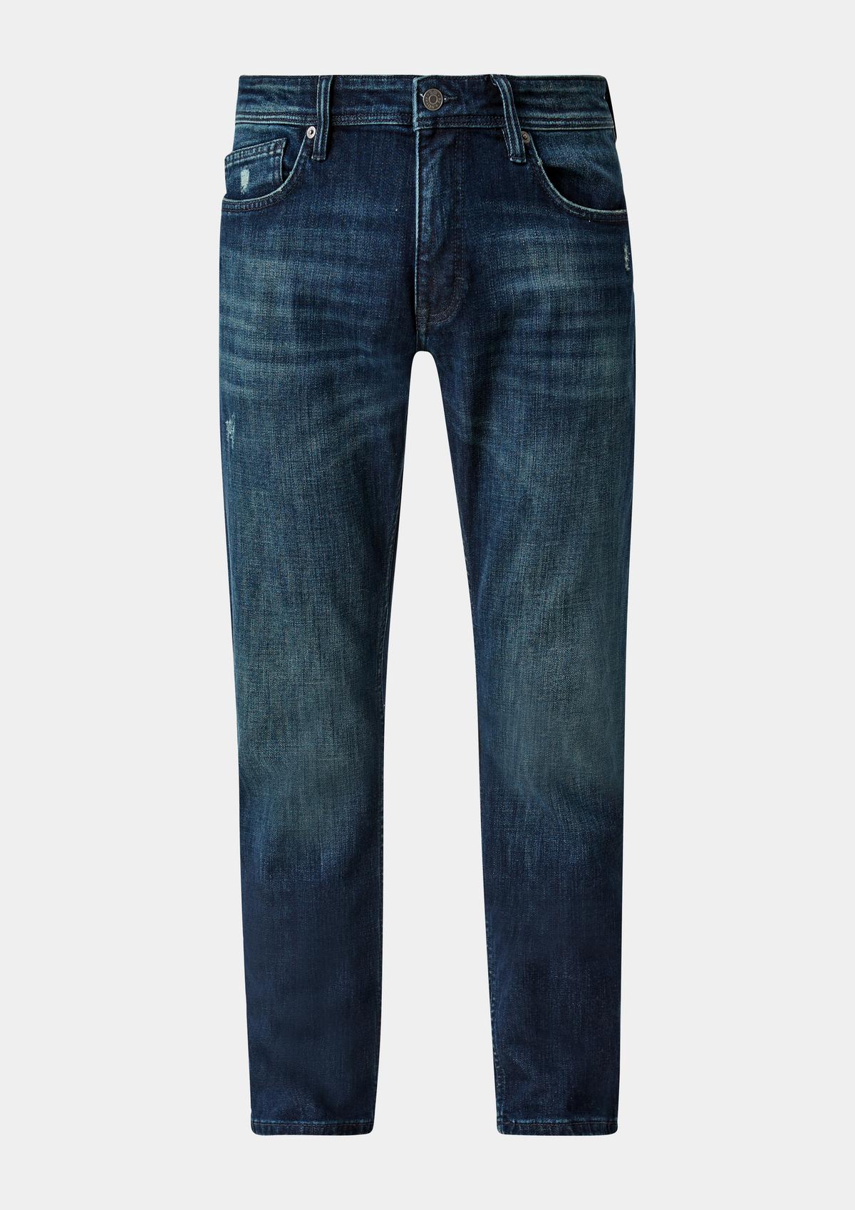s.Oliver Slim: Jeans mit Used-Waschung
