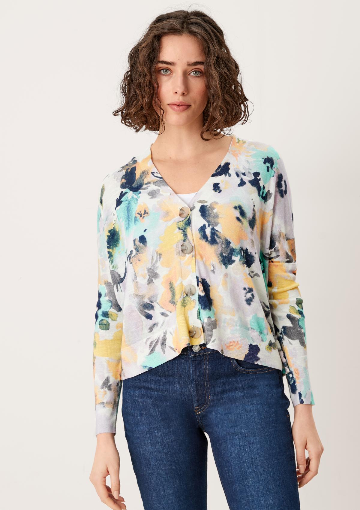 s.Oliver Cardigan with an all-over print