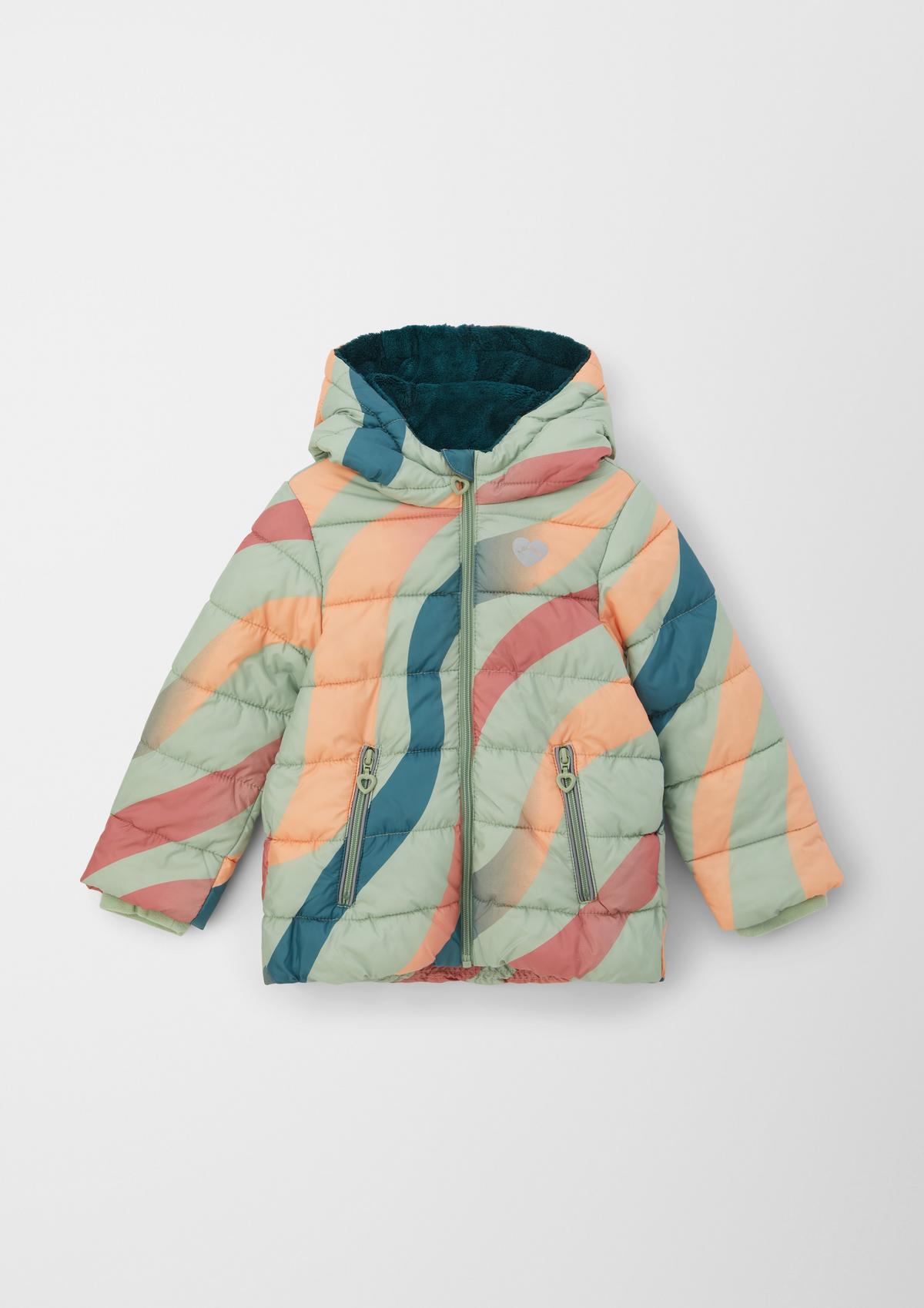 s.Oliver Quilted jacket with an all-over pattern