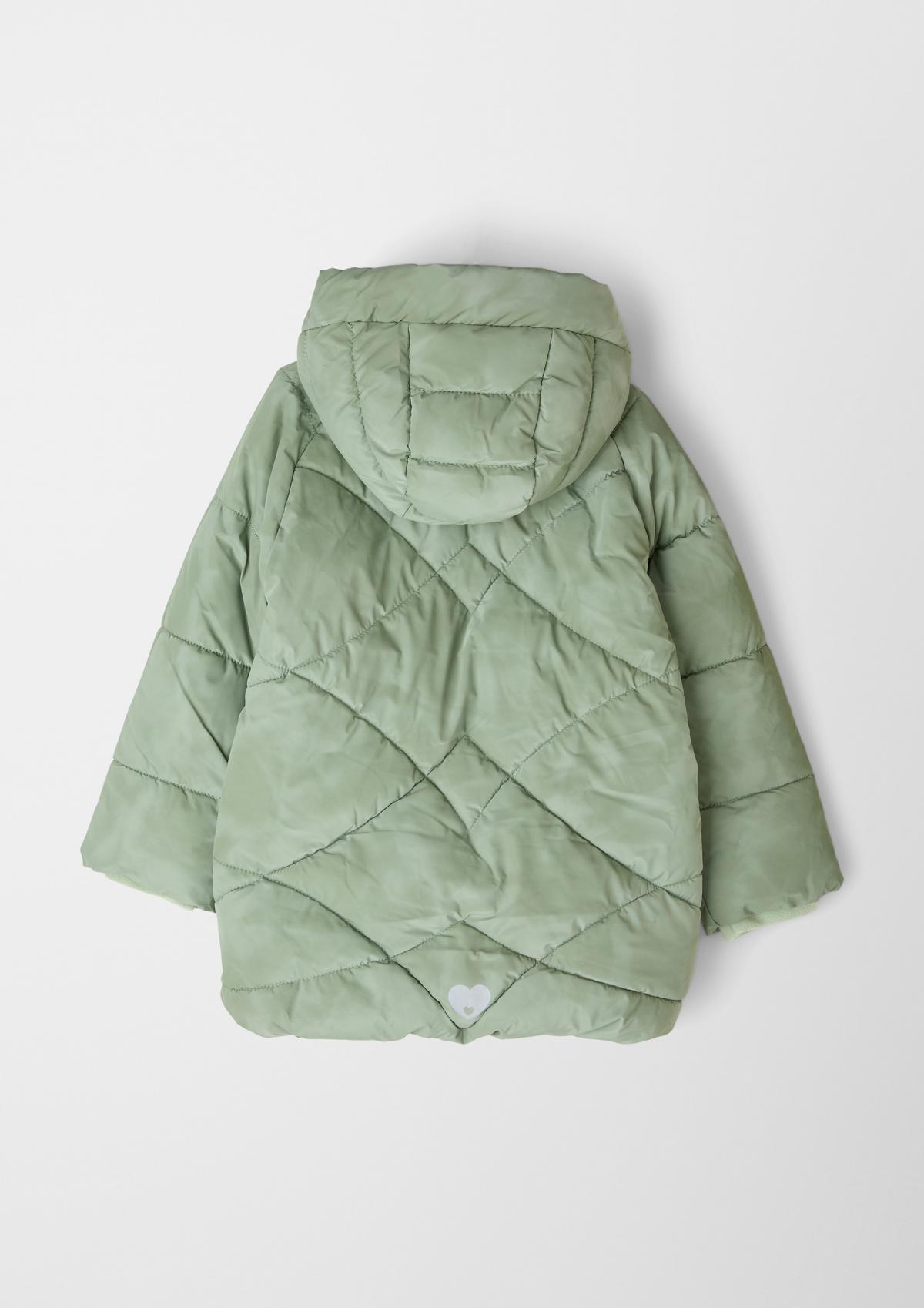 s.Oliver Quilted coat in a velvet look