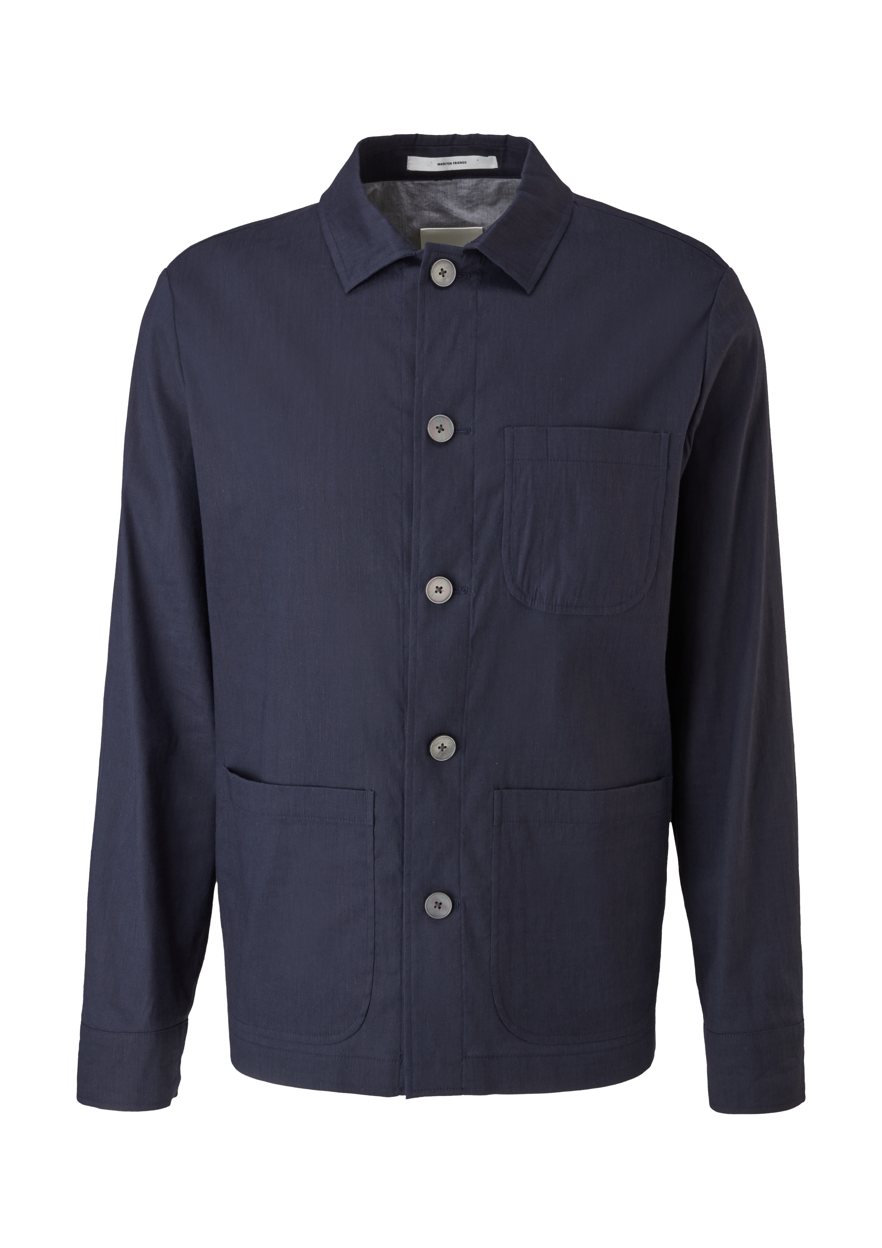 s.Oliver - Overshirt aus Leinenmix, Herren, blau