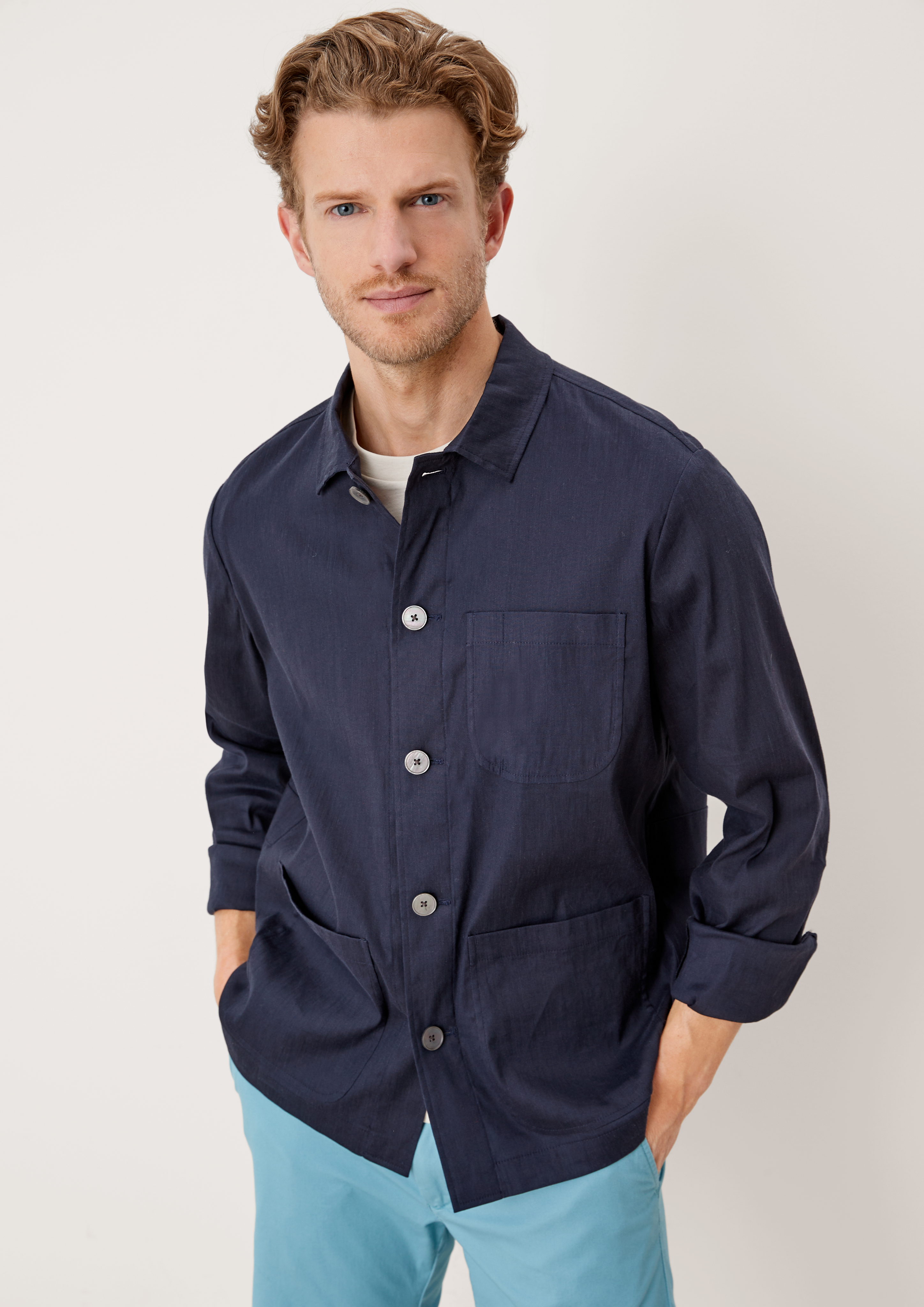 S.Oliver Overshirt aus Leinenmix