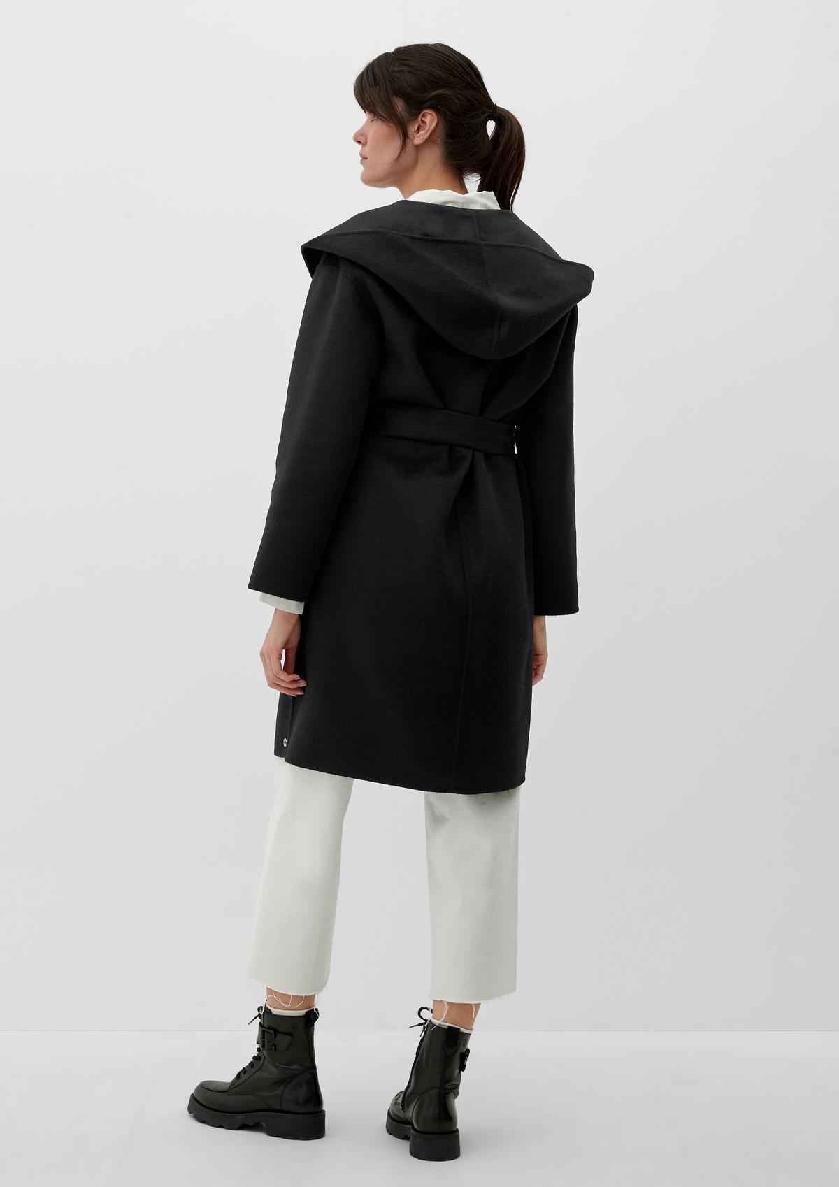 s.Oliver Wool blend coat with a tie-around belt