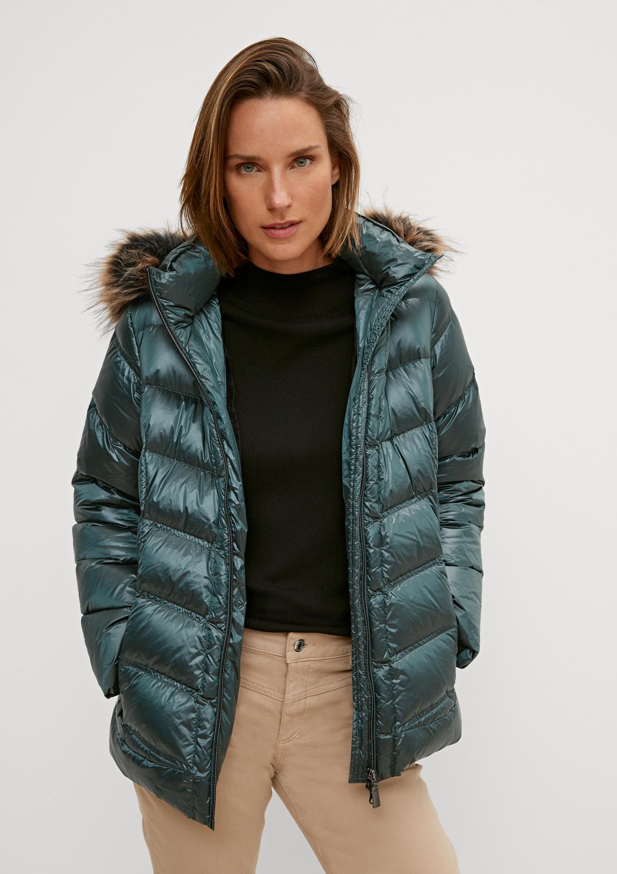 comma Quilted jacket with contrasting details