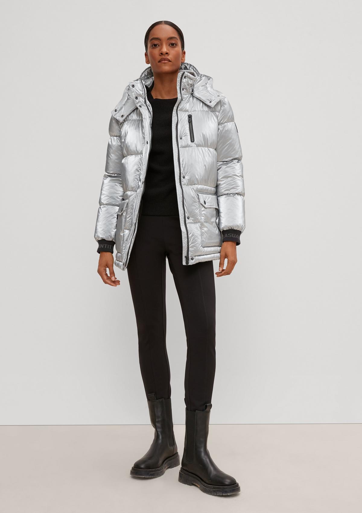 comma Quilted jacket in a metallic look