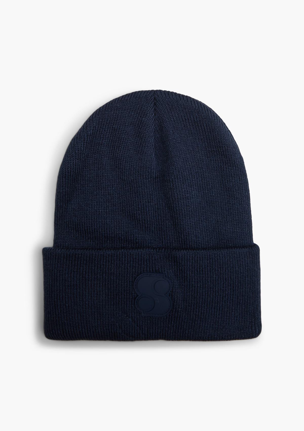 s.Oliver Fine knit beanie with a turn-back cuff