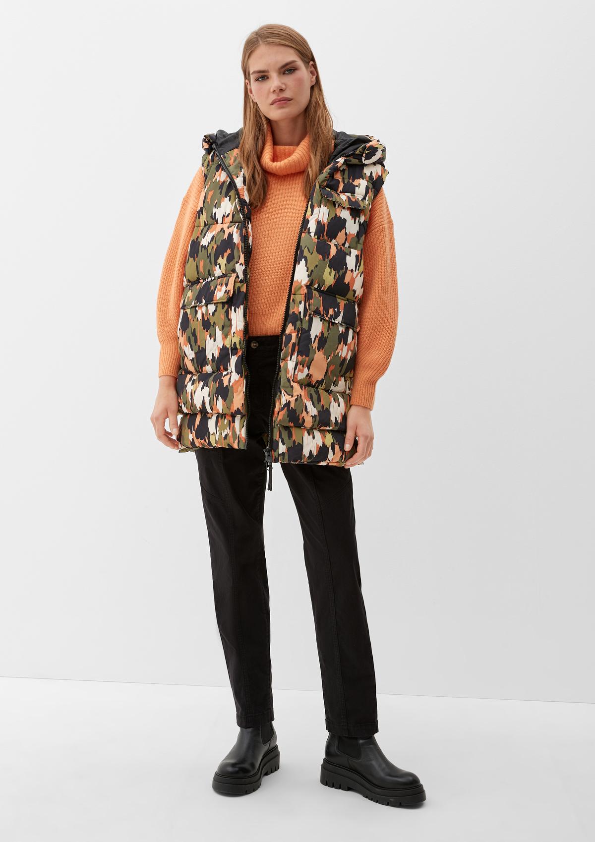 s.Oliver Waistcoat with abstract all-over pattern