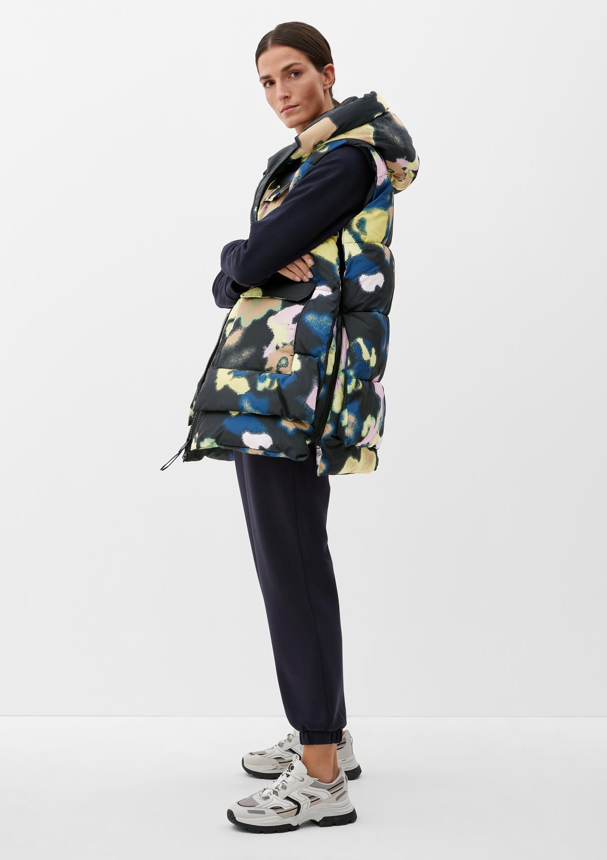 s.Oliver Waistcoat with abstract all-over pattern