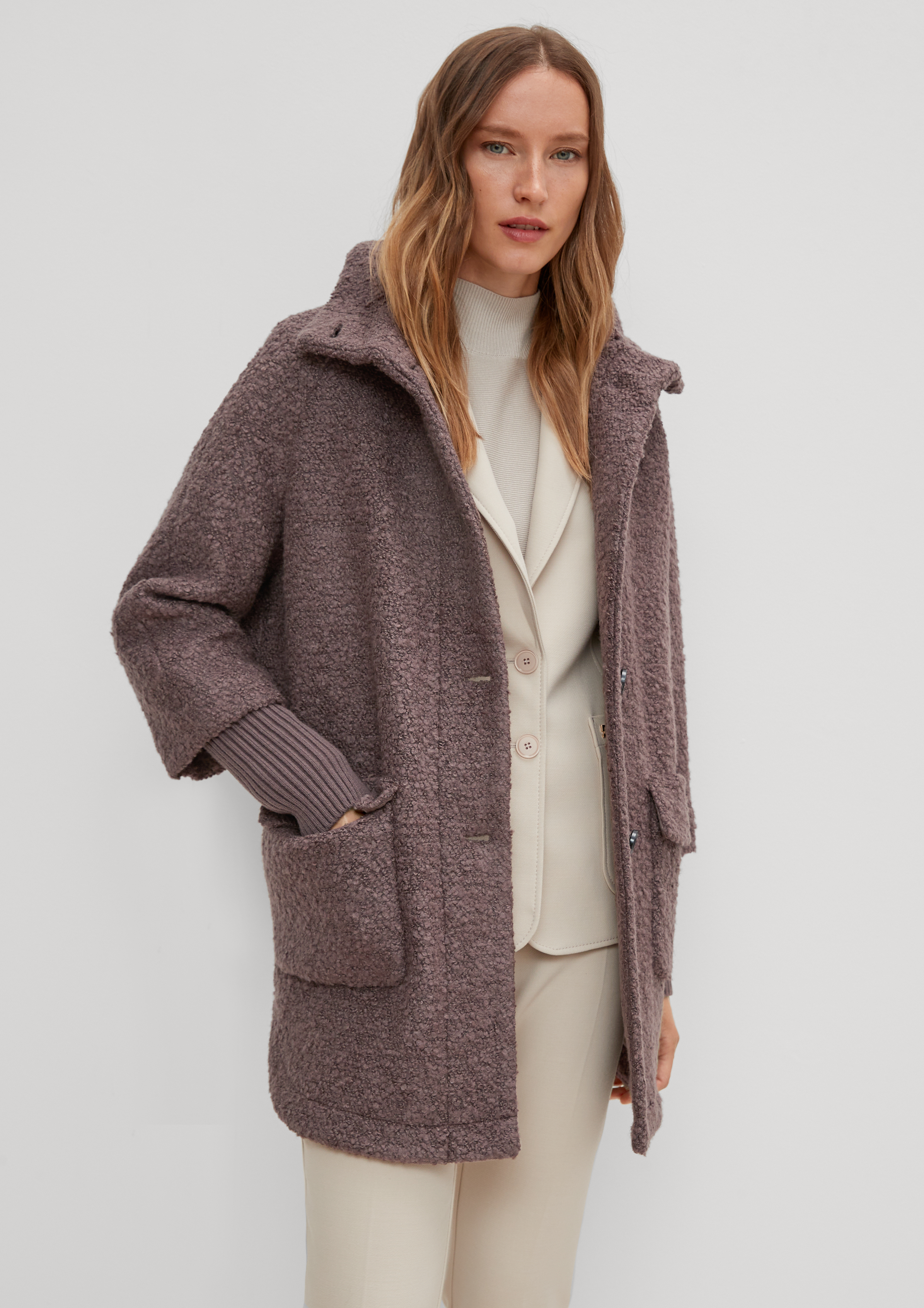 Next lilac shop boucle coat