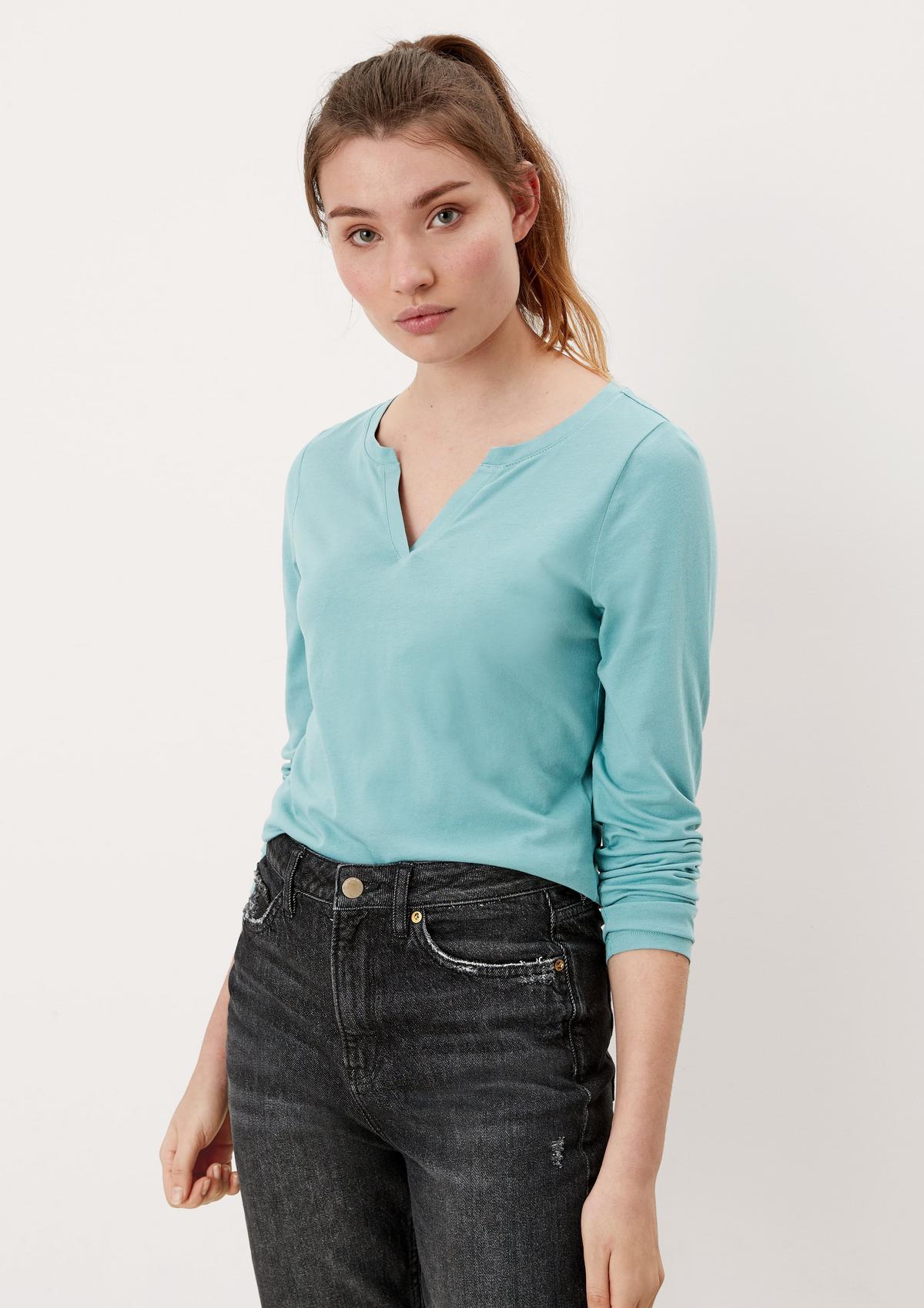 s.Oliver Jersey top with a notch neckline