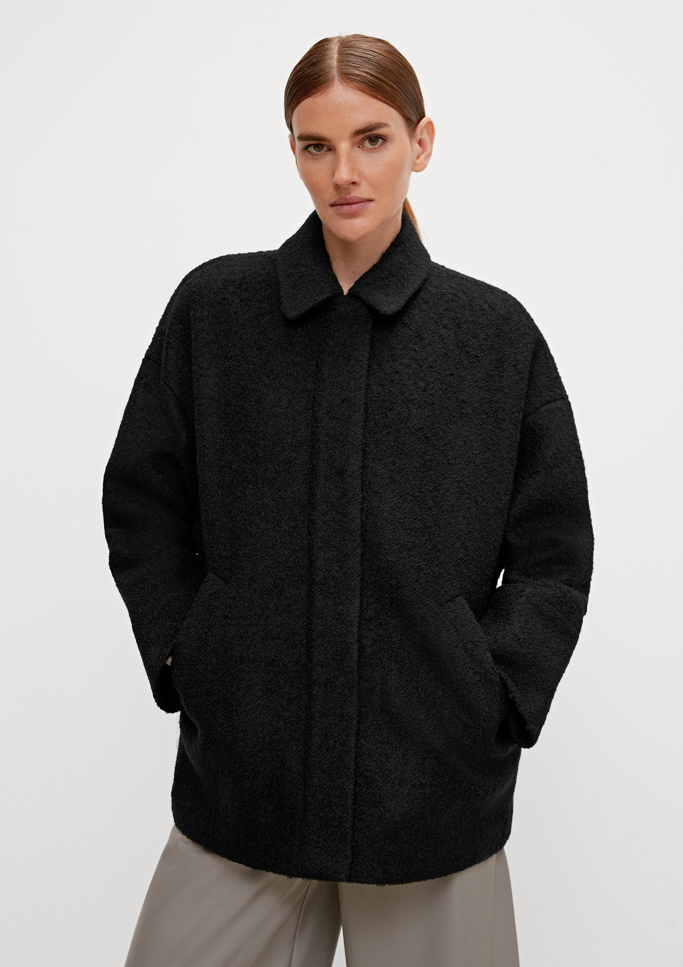 Wool polyester blend on sale coat