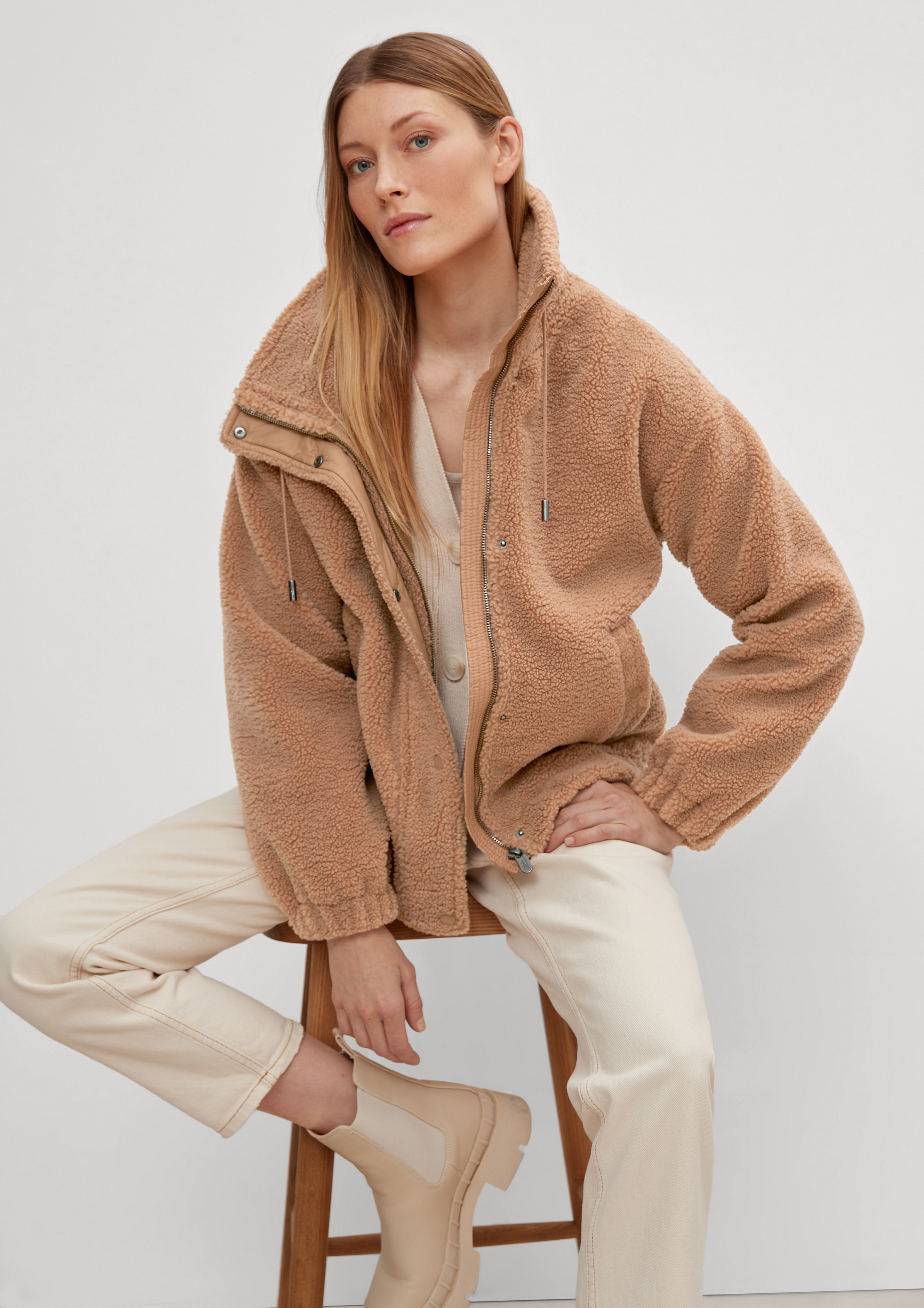 Plush jacket outlet zara