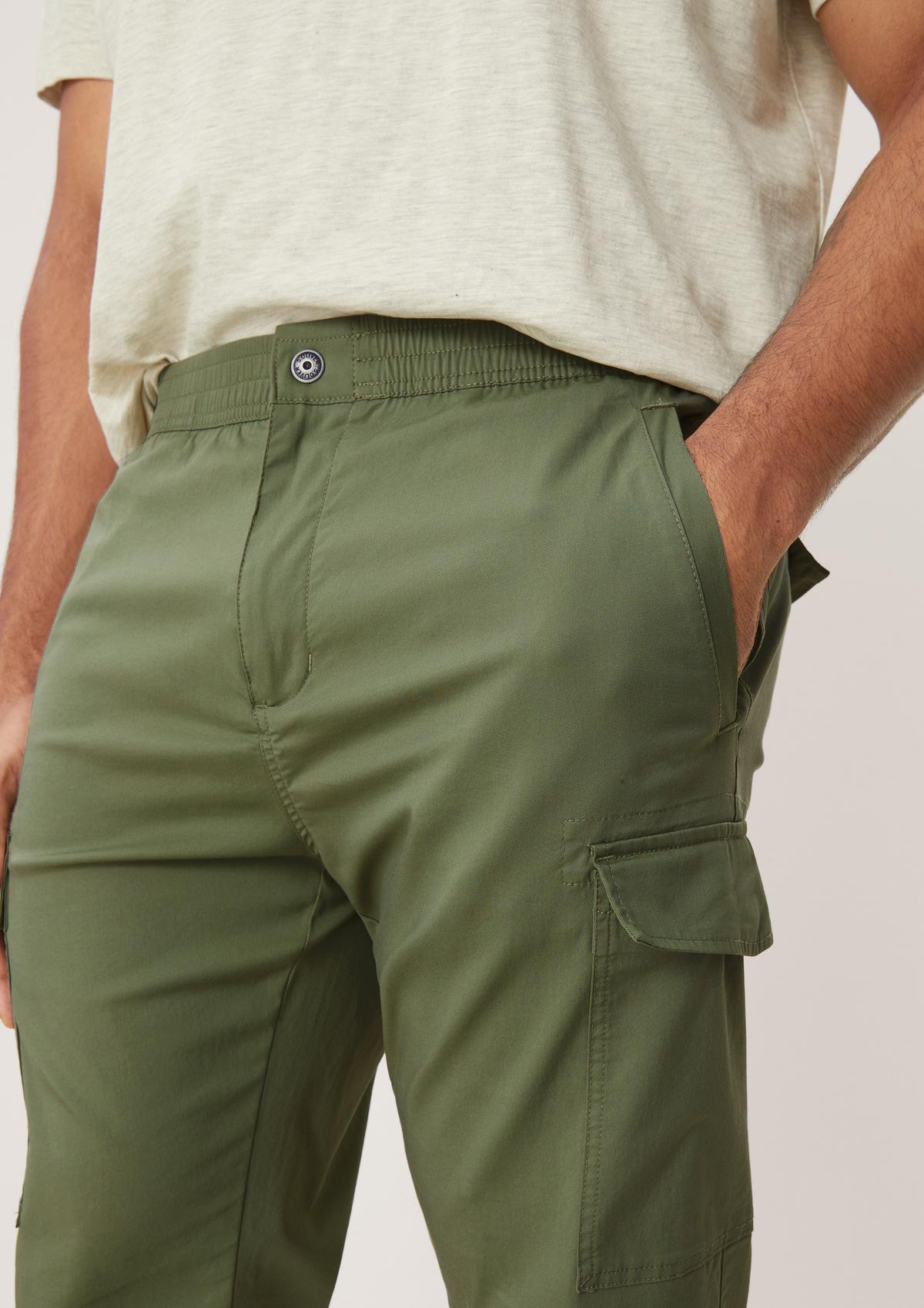 s.Oliver Relaxed: Cargo trousers with an elasticated waistband