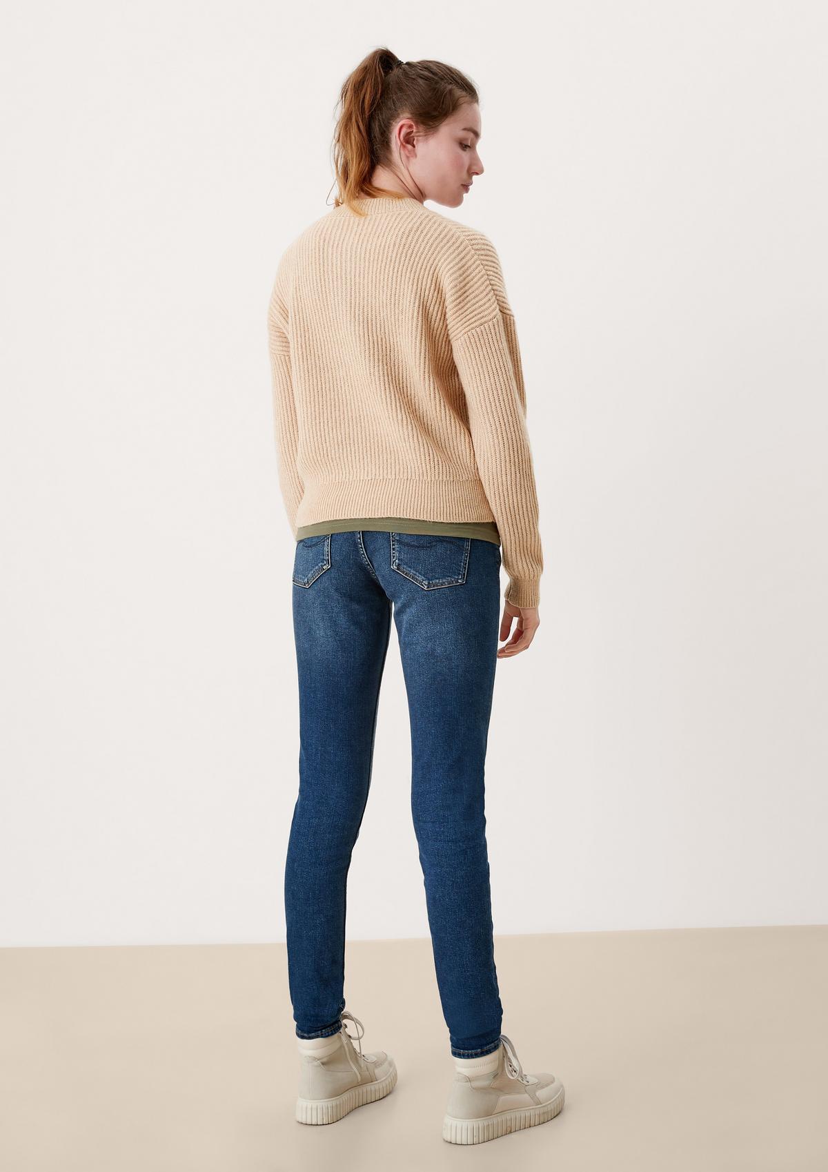 s.Oliver Knitted jumper with a mid-length button placket