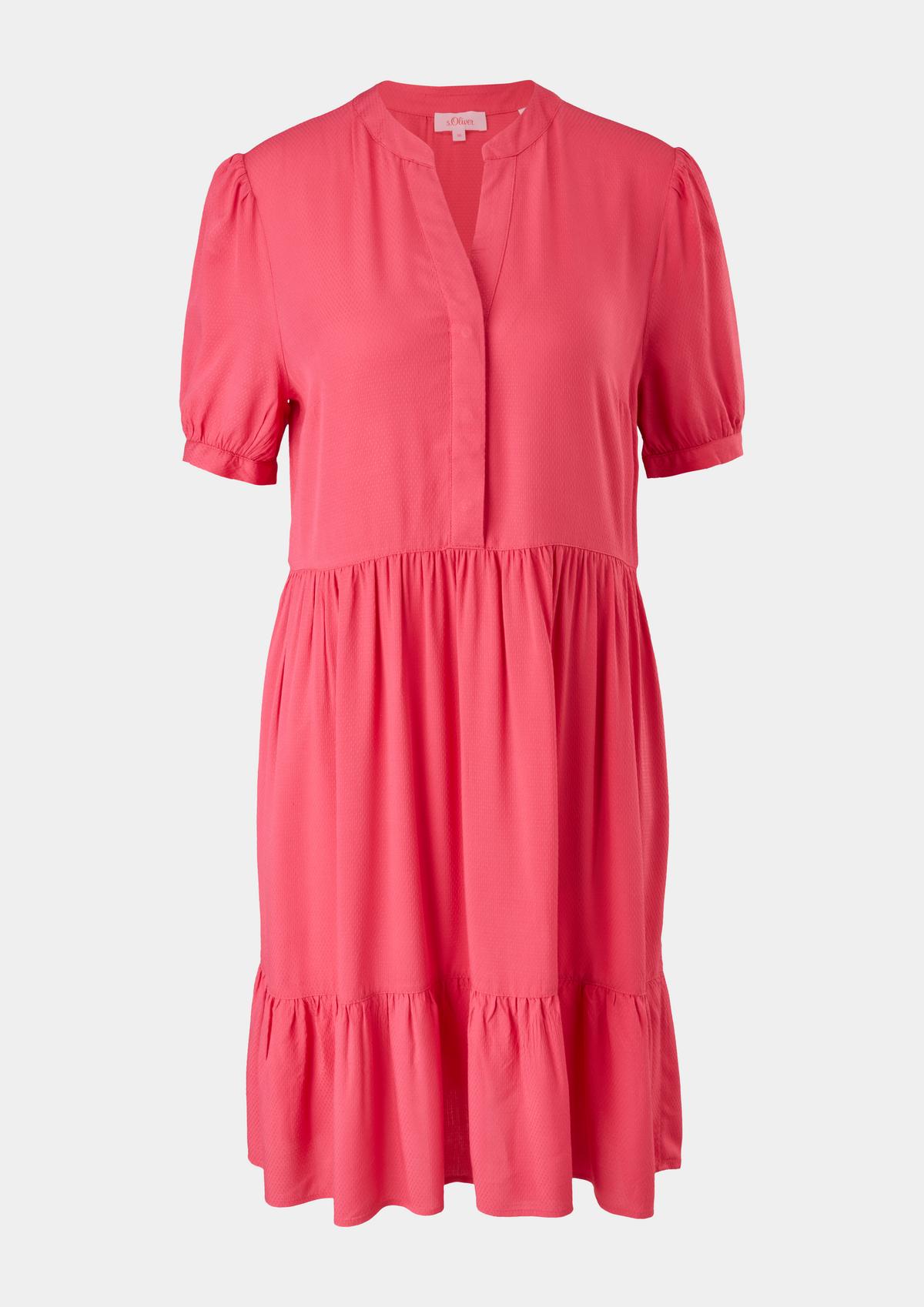 s.Oliver Tiered dress with a notch neckline