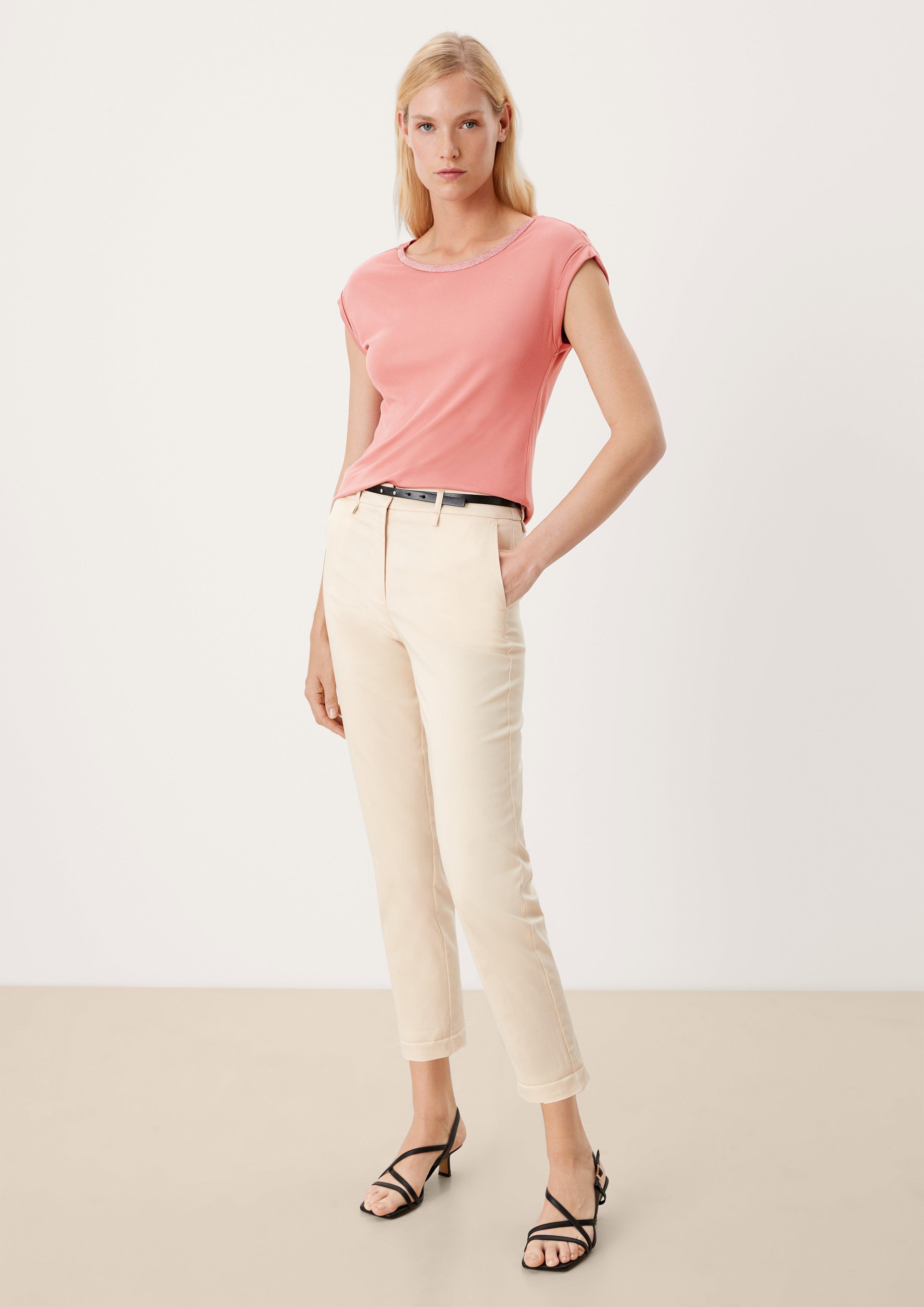 Jerseyshirt aus Viskose - weiß | s.Oliver 