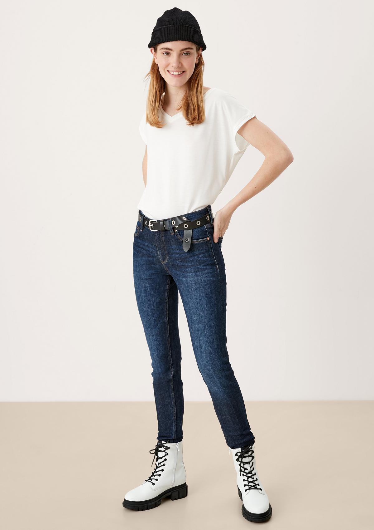 s.Oliver Skinny: oprijete jeans hlače Skinny-leg