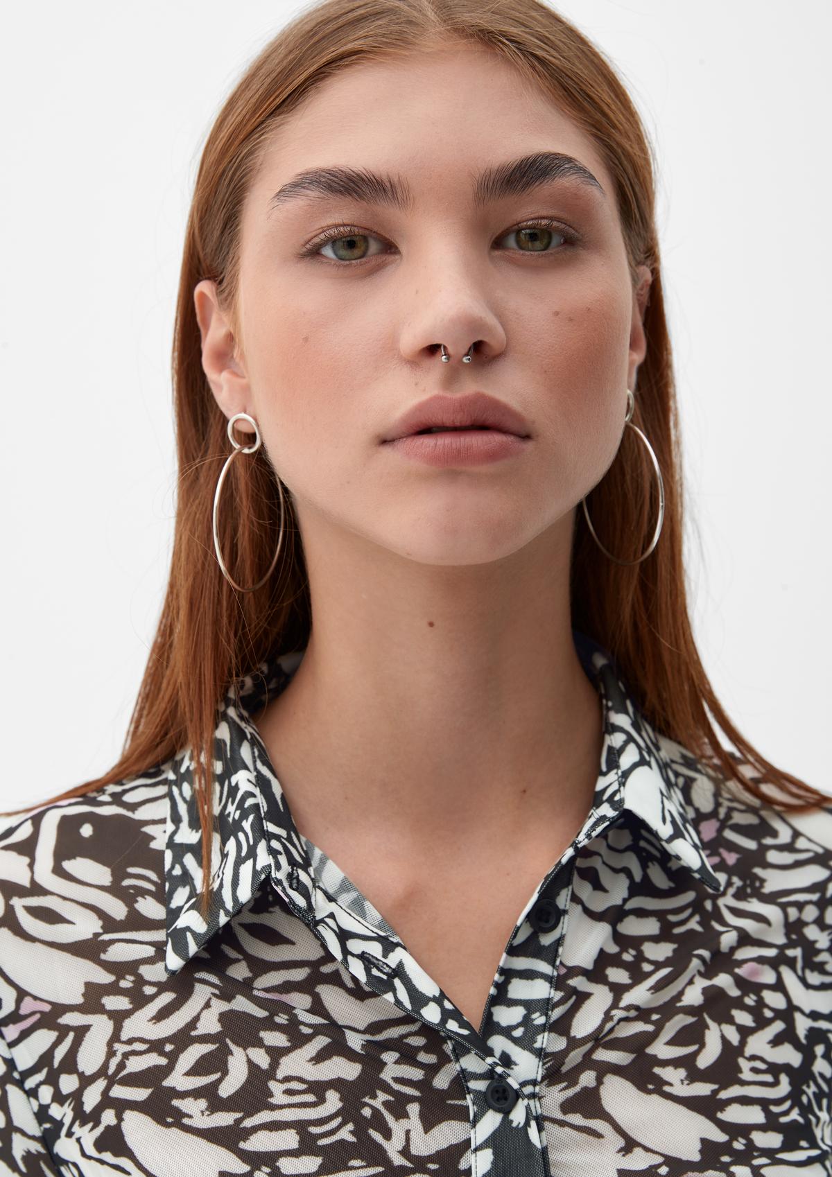 s.Oliver Mesh blouse with an all-over print